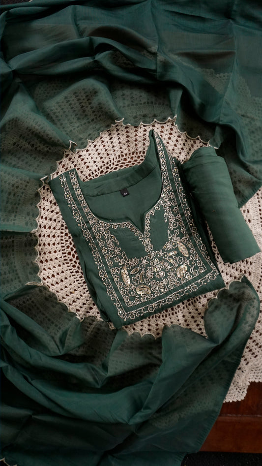 Elegant Mul Chanderi Palazzo Set [GUF1]