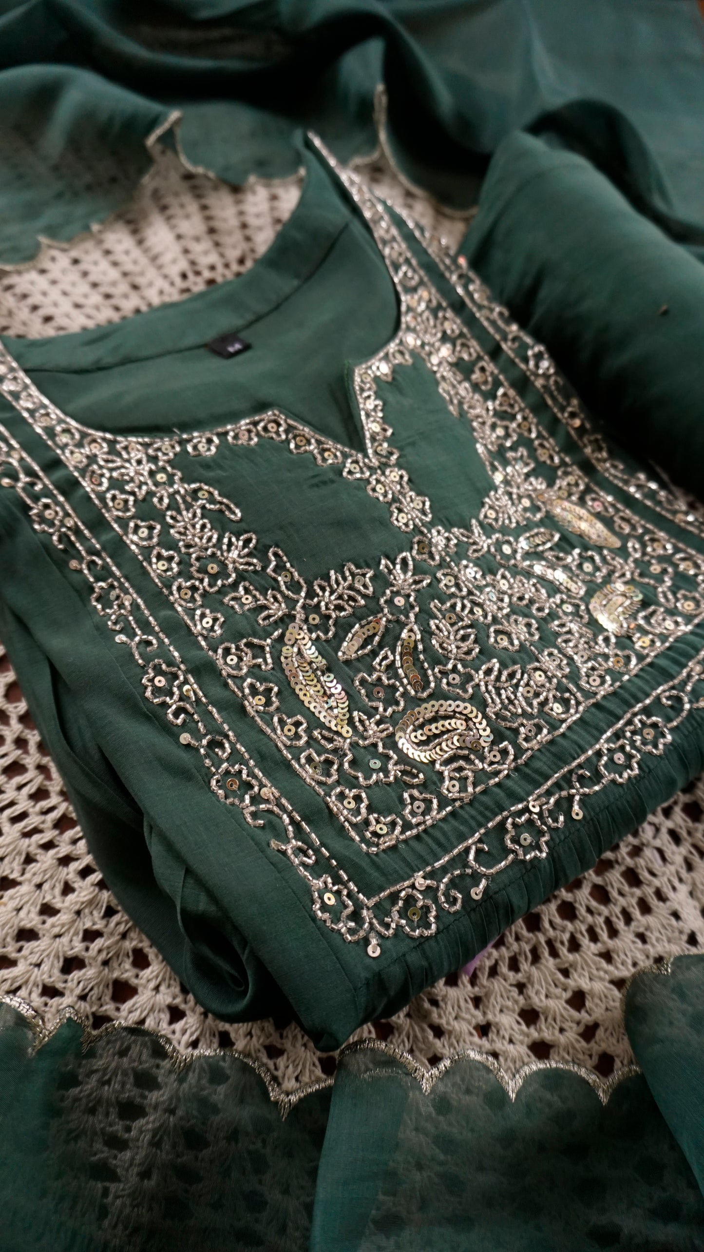 Elegant Mul Chanderi Palazzo Set [GUF1]