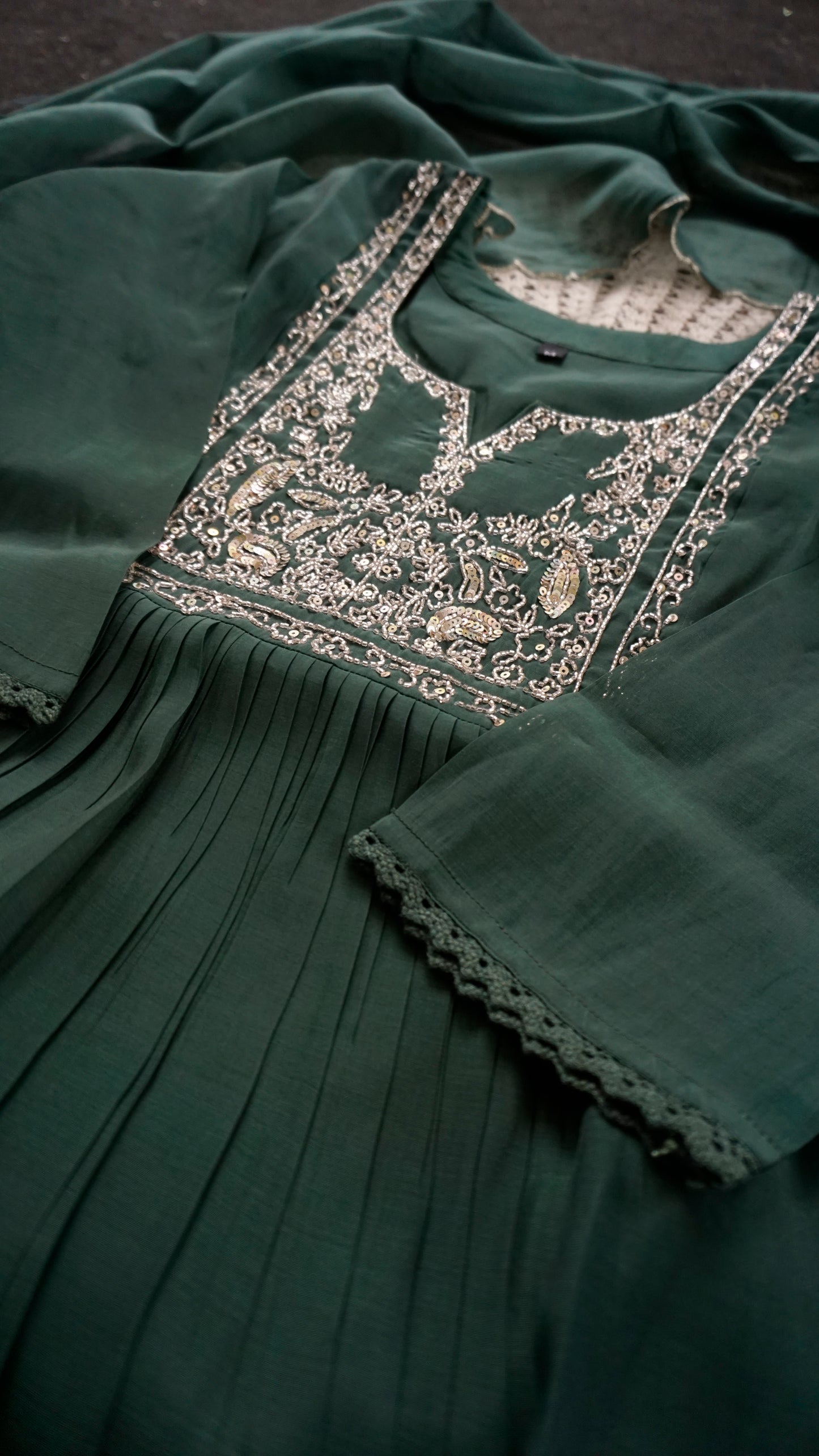 Elegant Mul Chanderi Palazzo Set [GUF1]