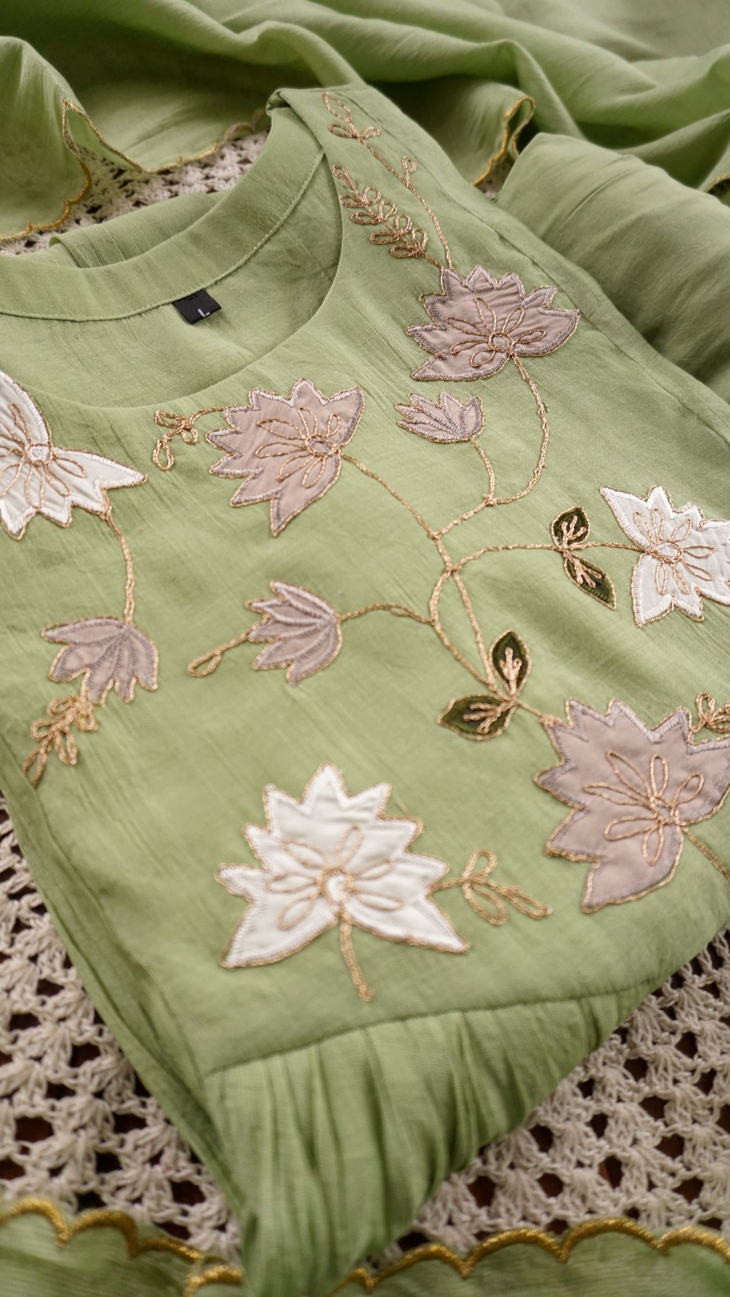 Elegant Mul Chanderi Palazzo Set  [GUF3]