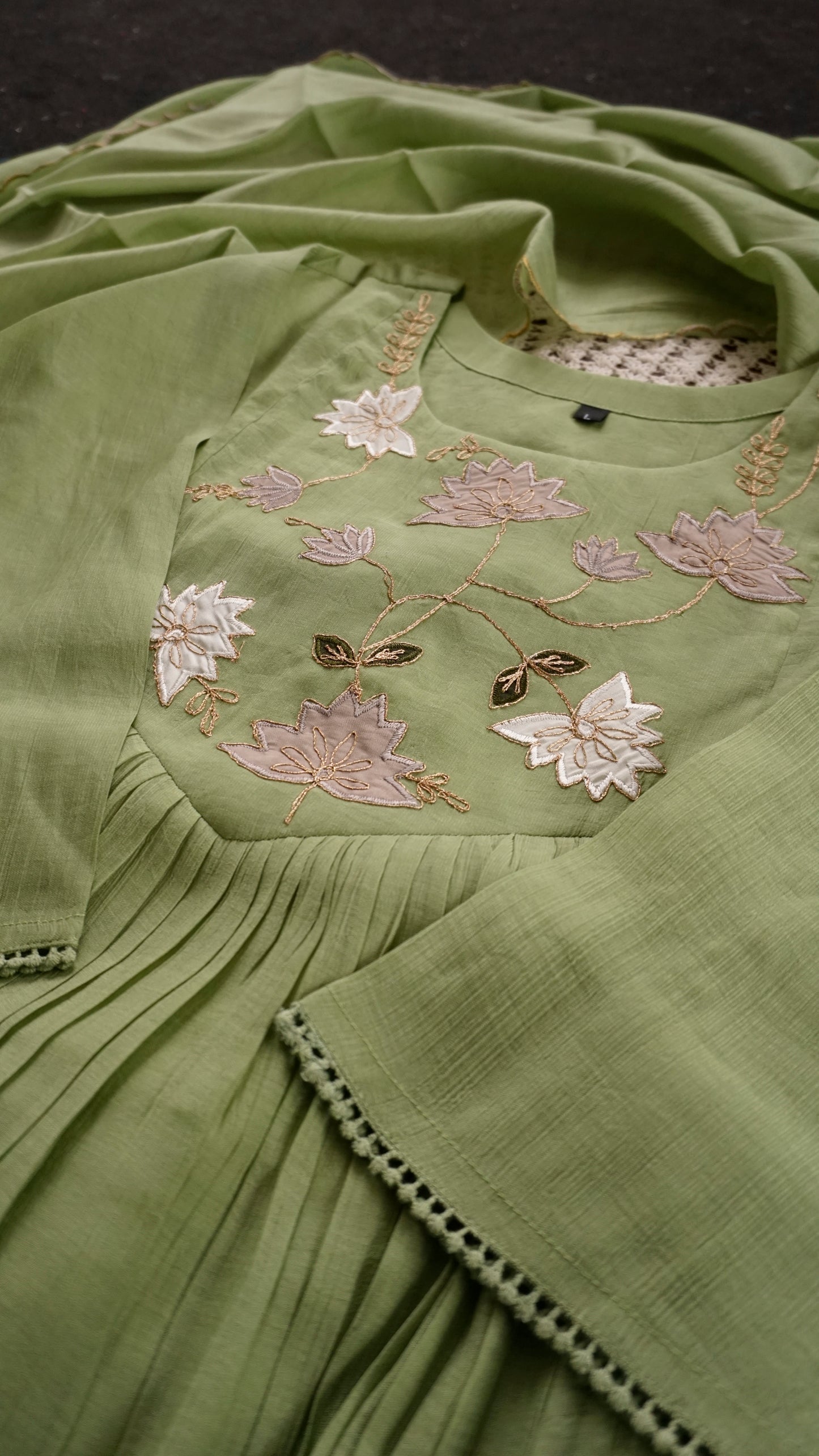Elegant Mul Chanderi Palazzo Set  [GUF3]