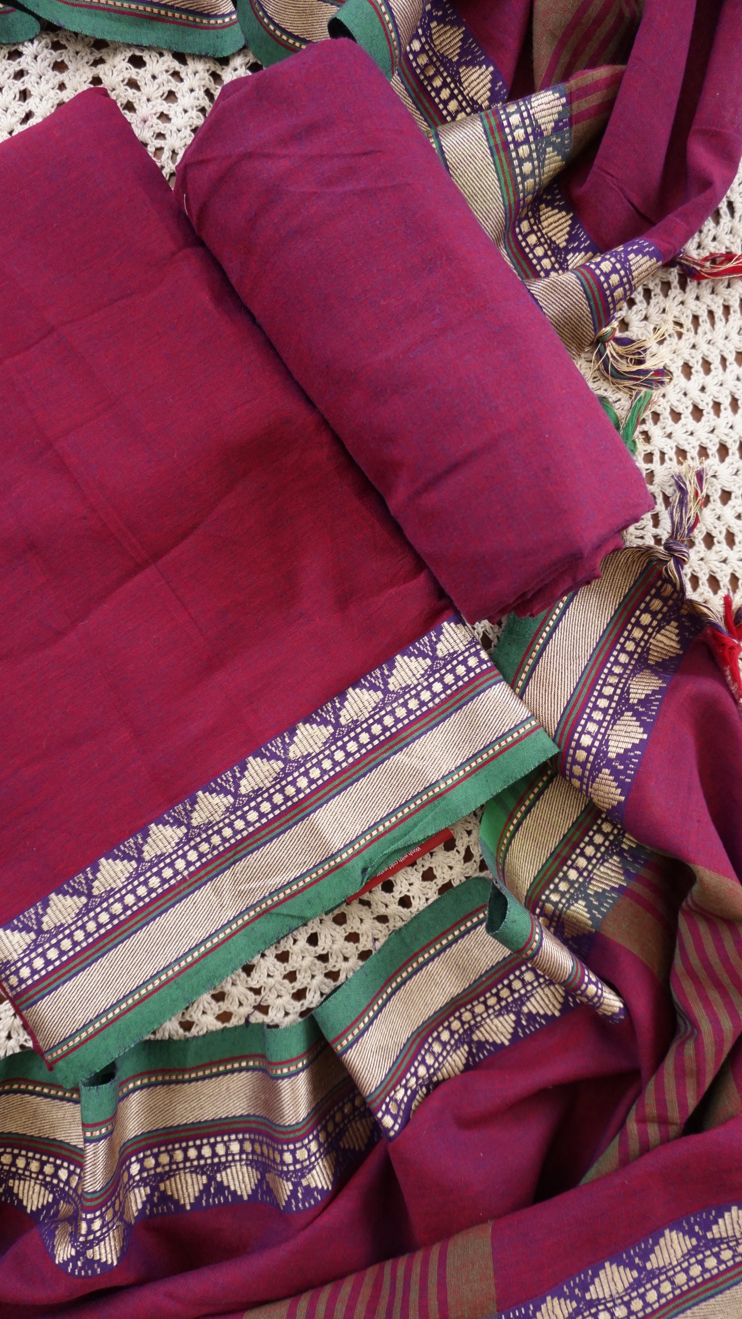Elegant Narayanpet Cotton Unstitched Salwar Set [GUF123]