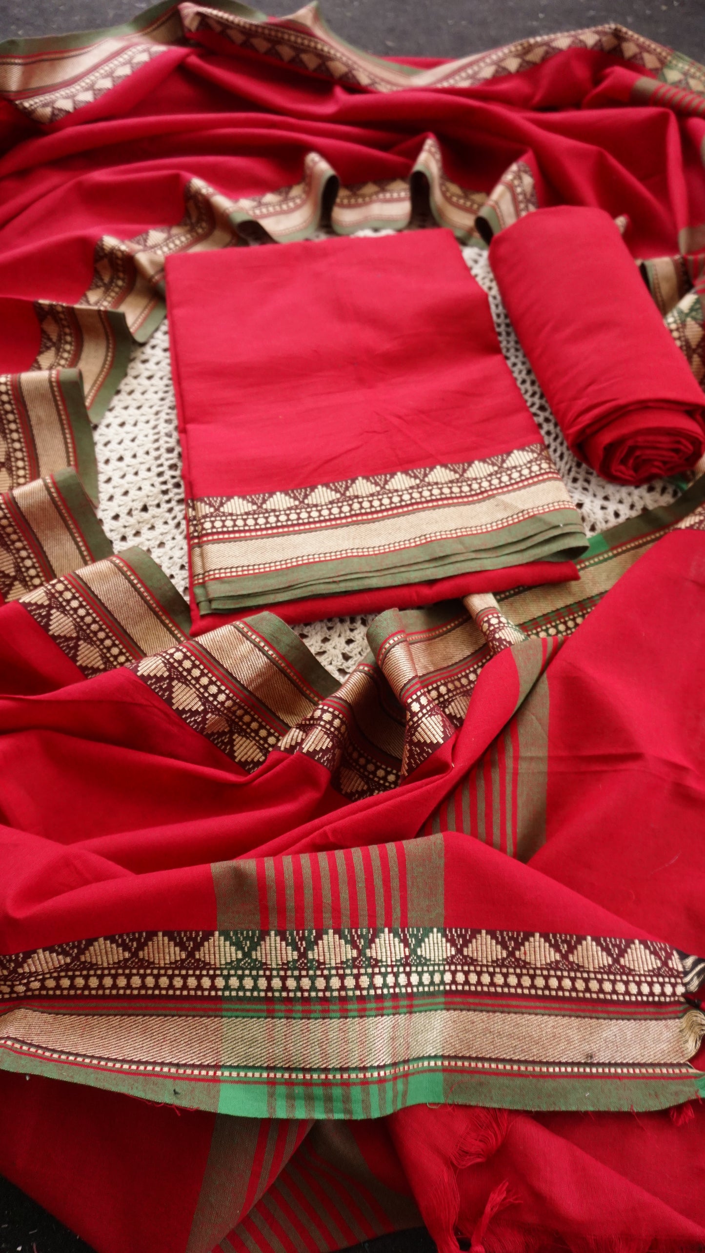 Elegant Narayanpet Cotton Unstitched Salwar Set  [GUF126]