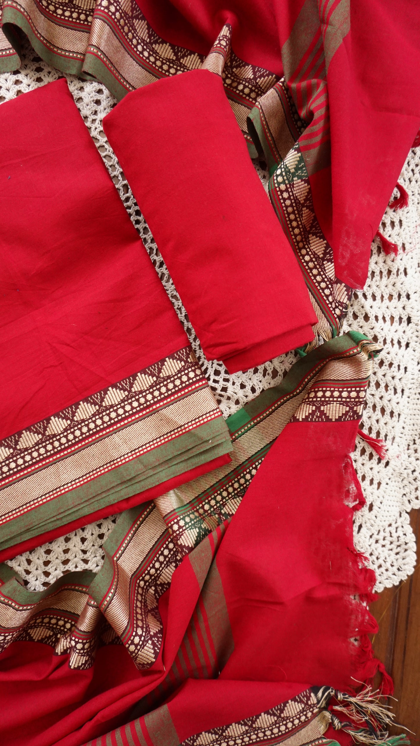 Elegant Narayanpet Cotton Unstitched Salwar Set  [GUF126]