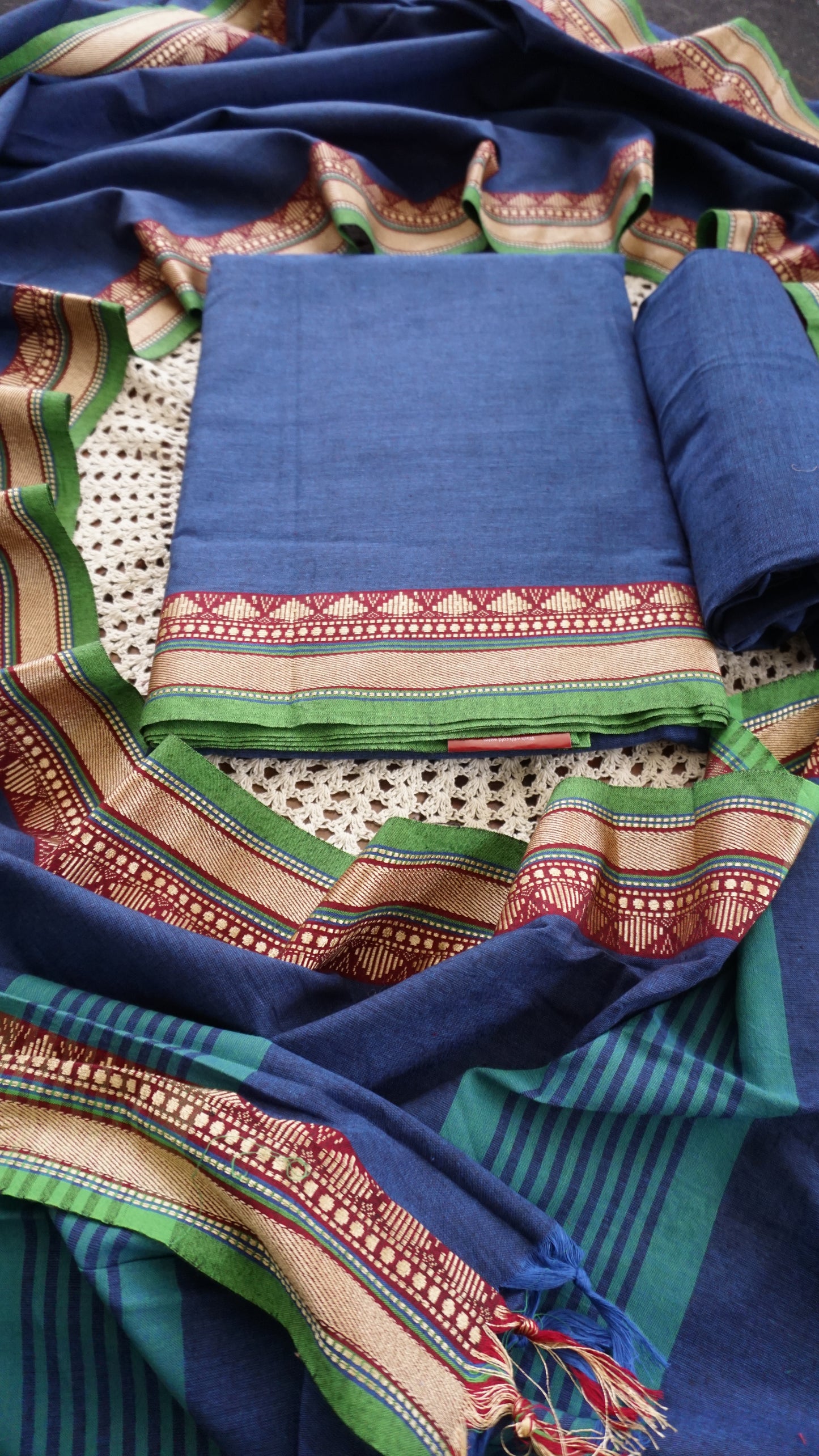 Elegant Narayanpet Cotton Unstitched Salwar Set  [GUF119]