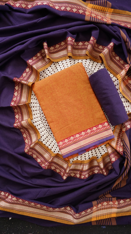 Elegant Narayanpet Cotton Unstitched Salwar Set [GUF125]