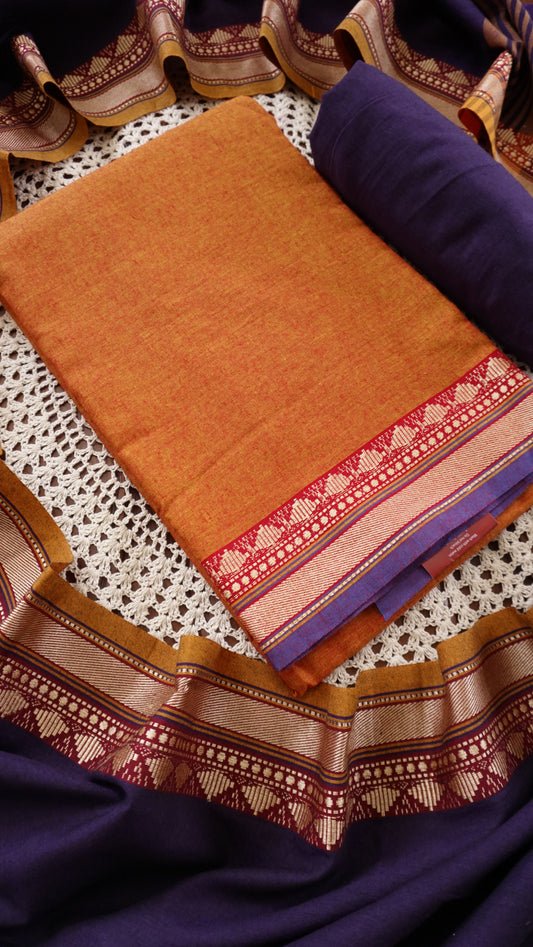Elegant Narayanpet Cotton Unstitched Salwar Set [GUF125]
