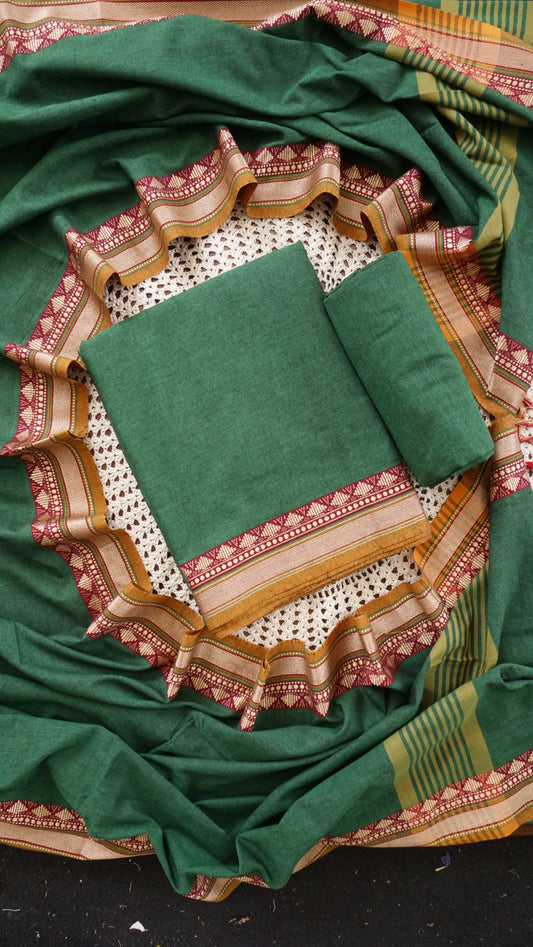 Elegant Narayanpet Cotton Unstitched Salwar Set [GUF121]