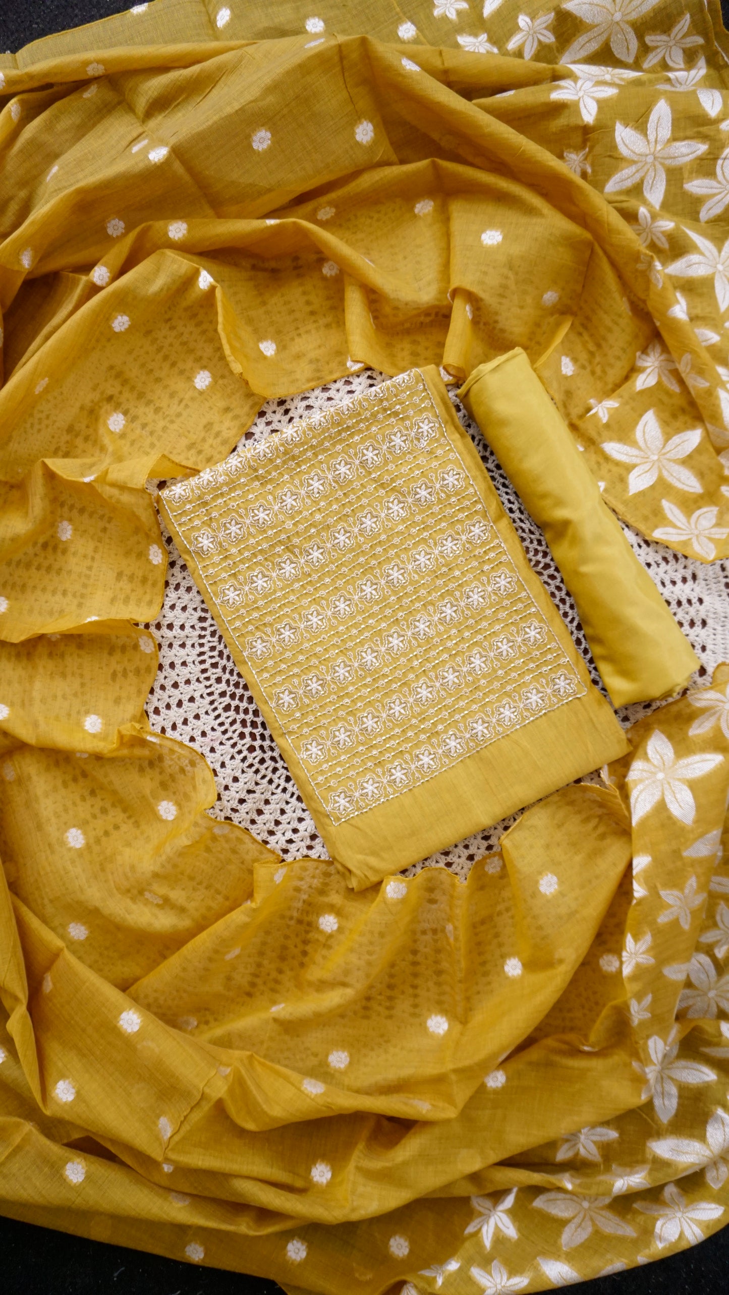 Premium Cotton Unstitched Salwar Set [GUF90]
