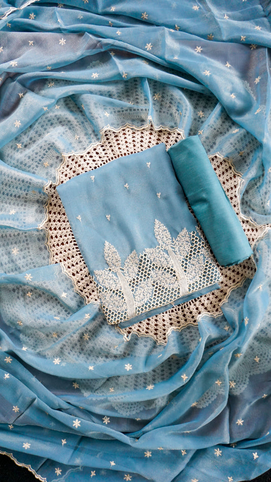 Soft Organza Unstitched Salwar Set [GUF48]