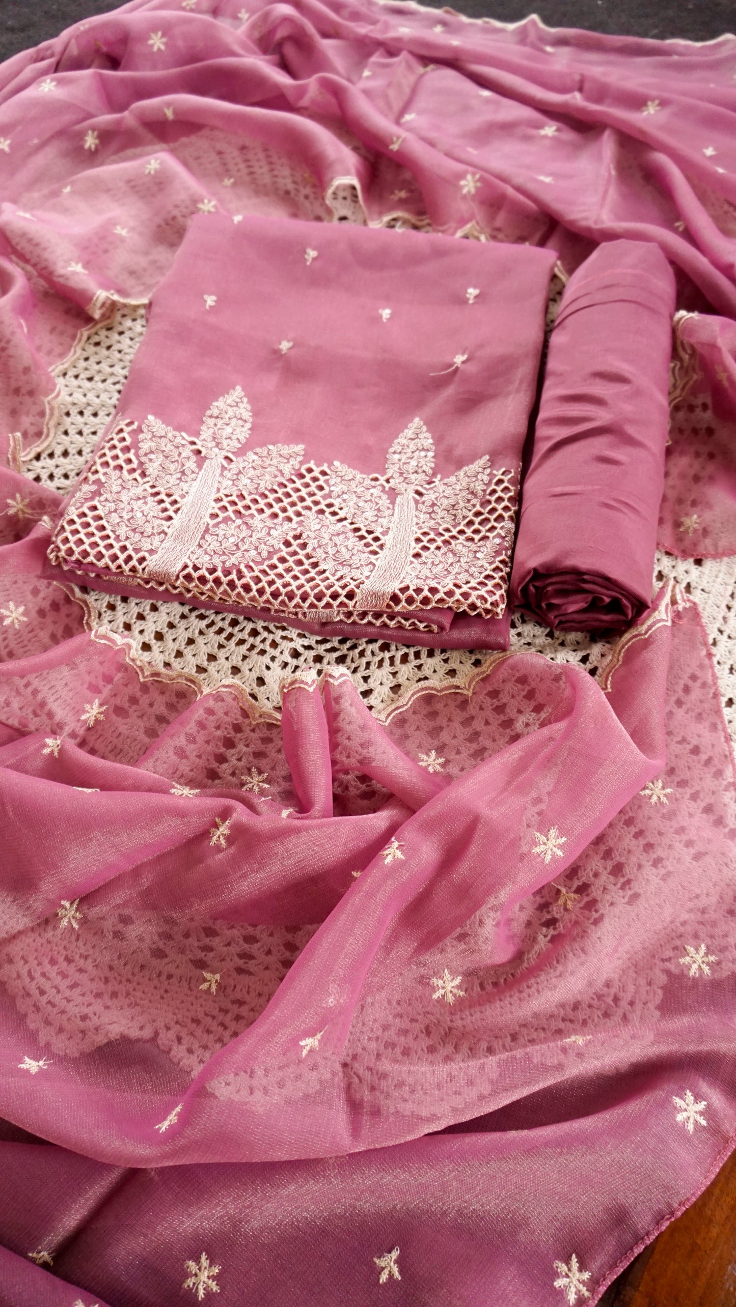 Soft Organza Unstitched Salwar Set [GUF47]
