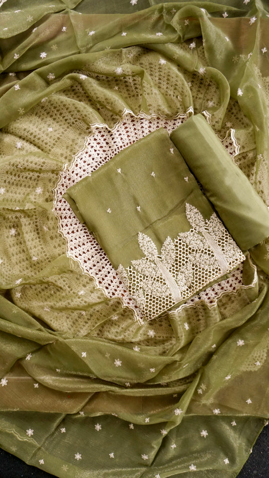 Soft Organza Unstitched Salwar Set [GUF49]