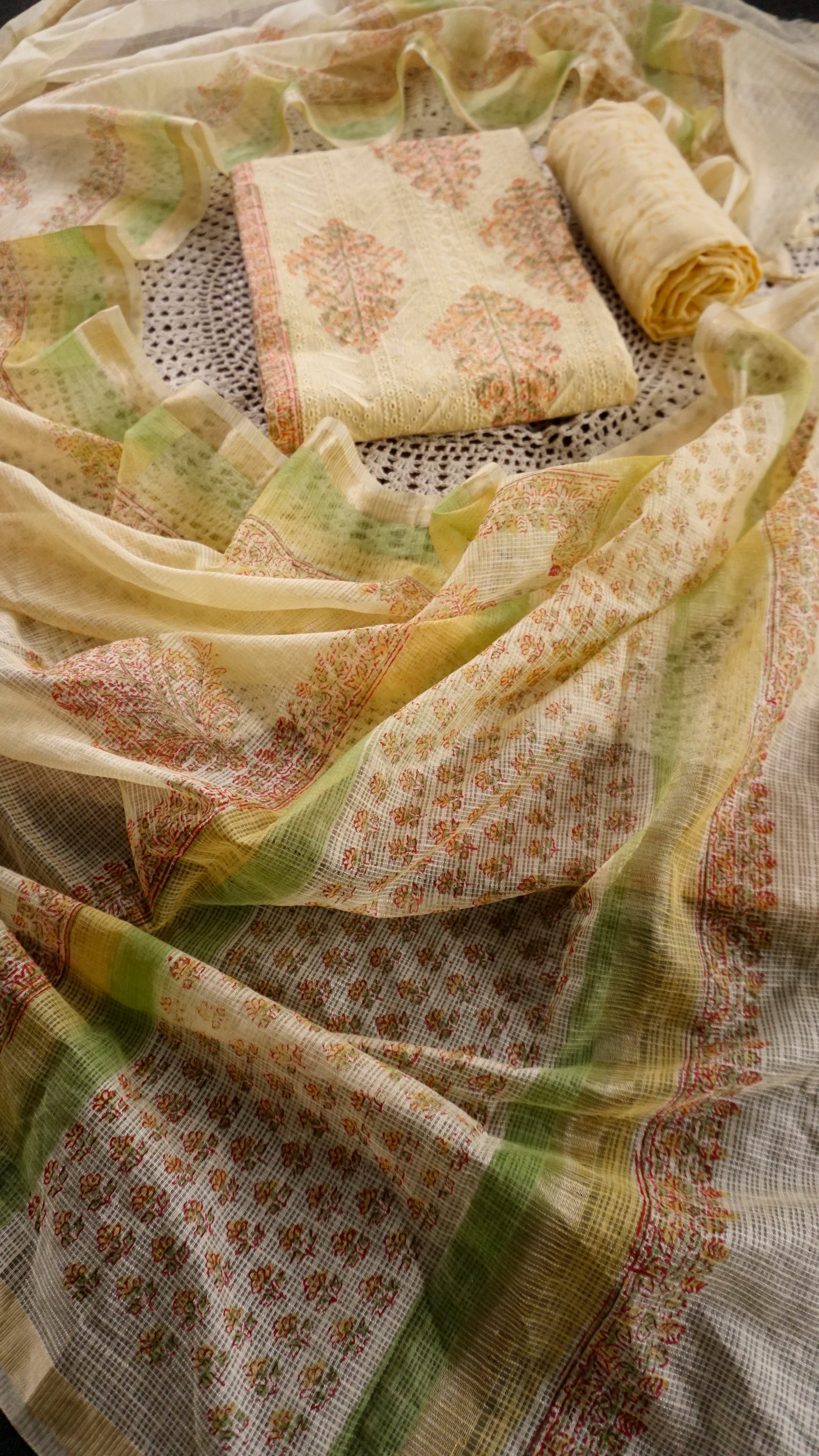 Unstitched Cotton Salwar Set [GUF35]