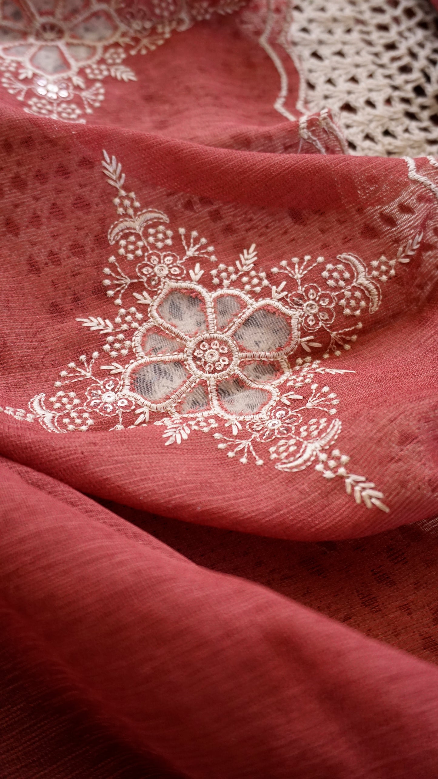 Elegant Linen Tissue Mixed Unstitched Salwar Set [GUF10]