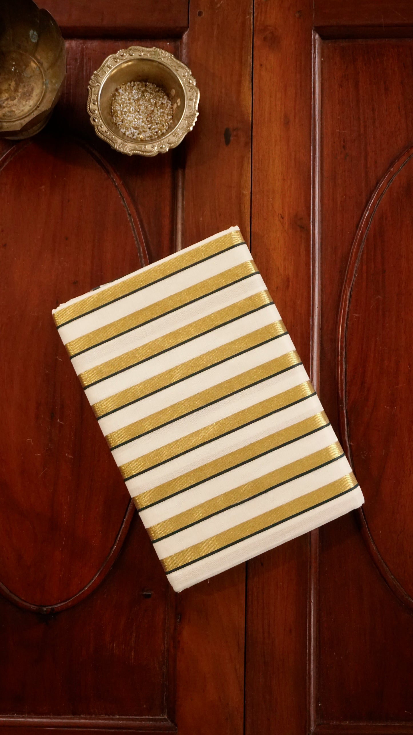 Handloom Striped Cotton Saree [MC70]