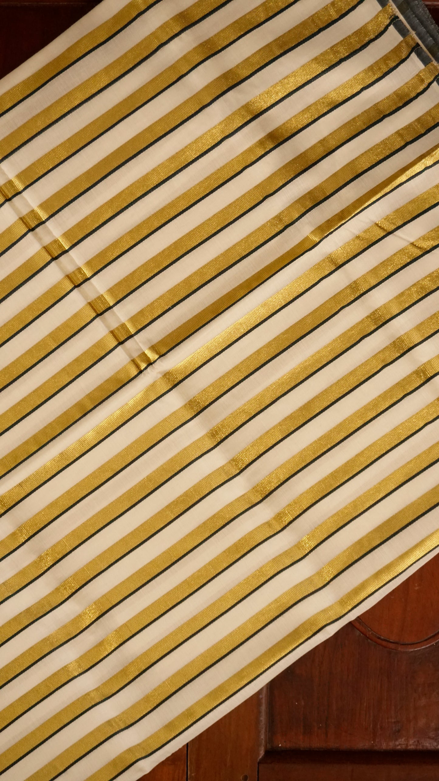 Handloom Striped Cotton Saree [MC70]