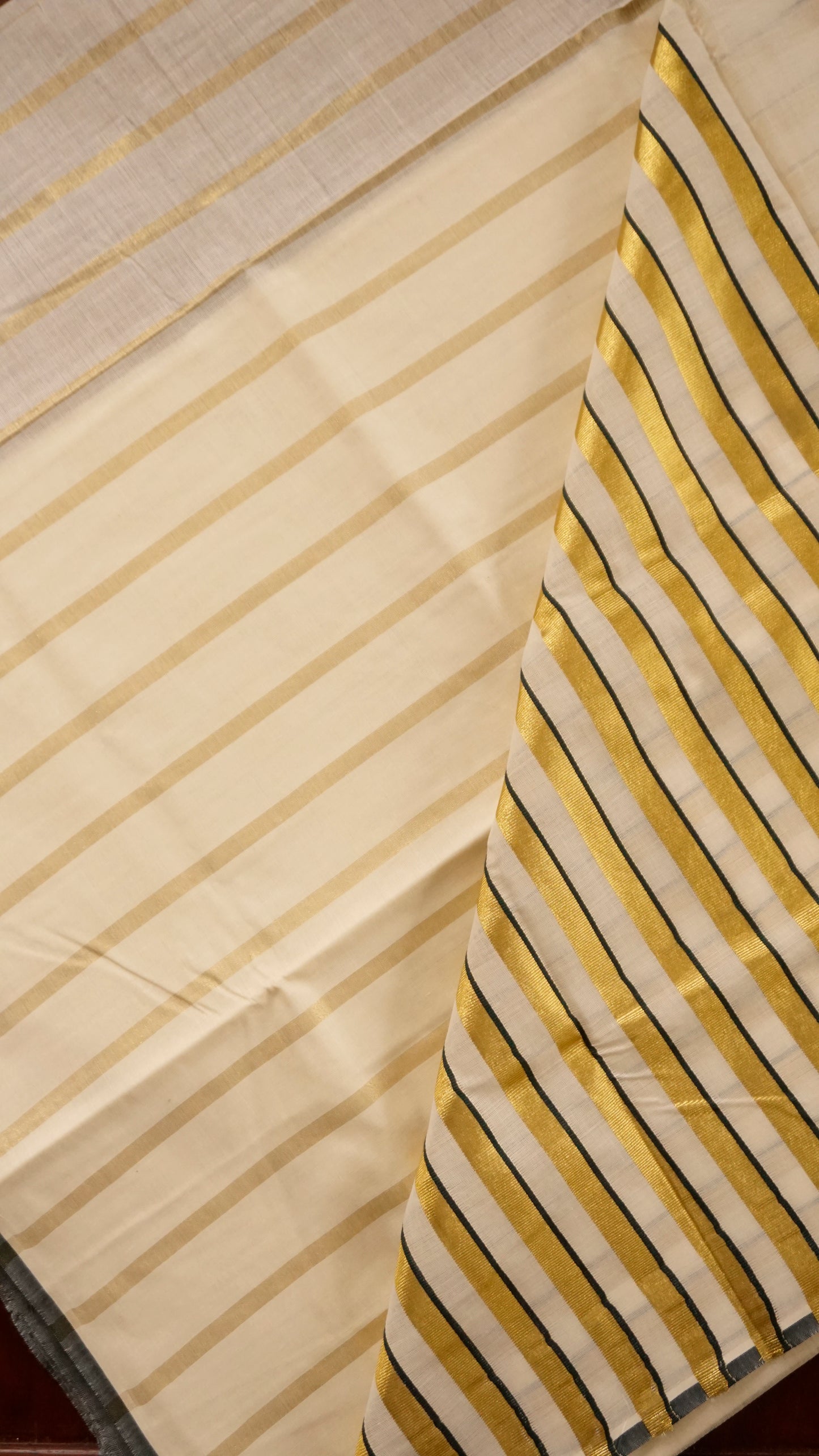 Handloom Striped Cotton Saree [MC70]