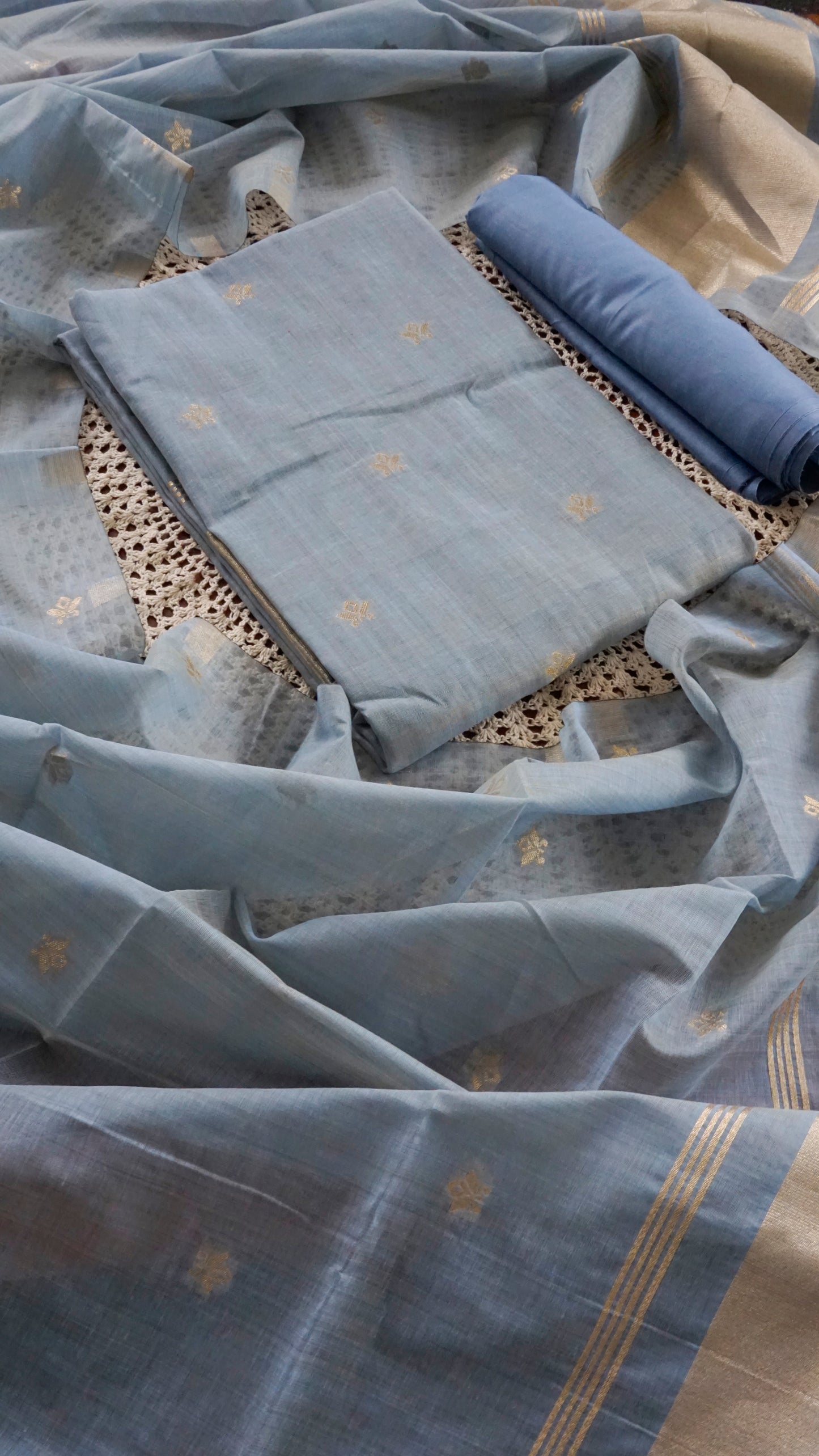 Premium Semi Silk Fabric Unstitched Salwar Set [GUG69]