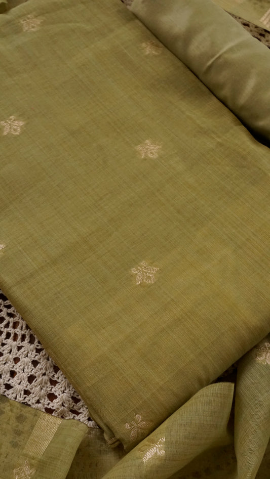 Premium Semi Silk Fabric Unstitched Salwar Set [GUG68]