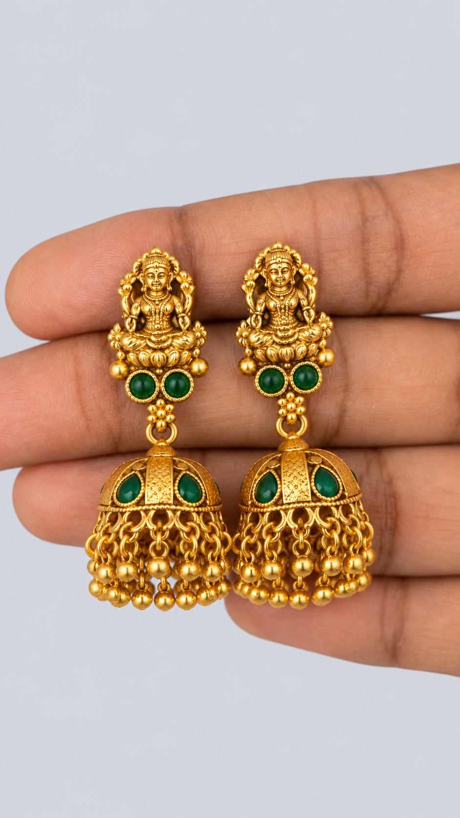 Traditional Gold Necklace with Ruby Stones [J29]
