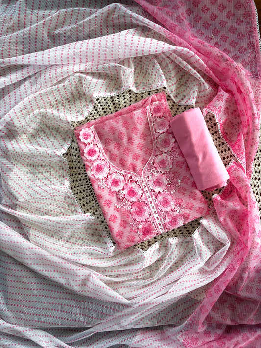 Elegant  Kota Doria Unstitched Salwar [GUE89]