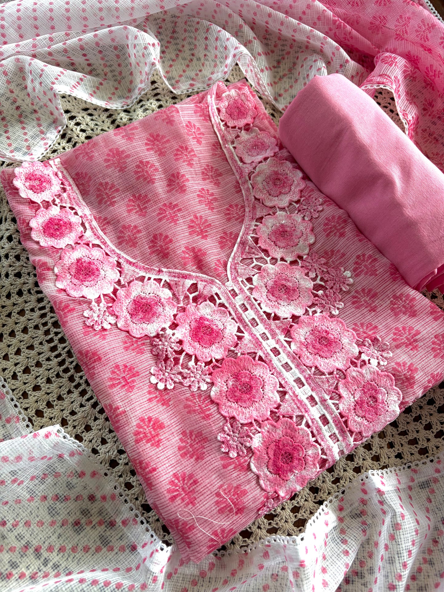 Elegant  Kota Doria Unstitched Salwar [GUE89]