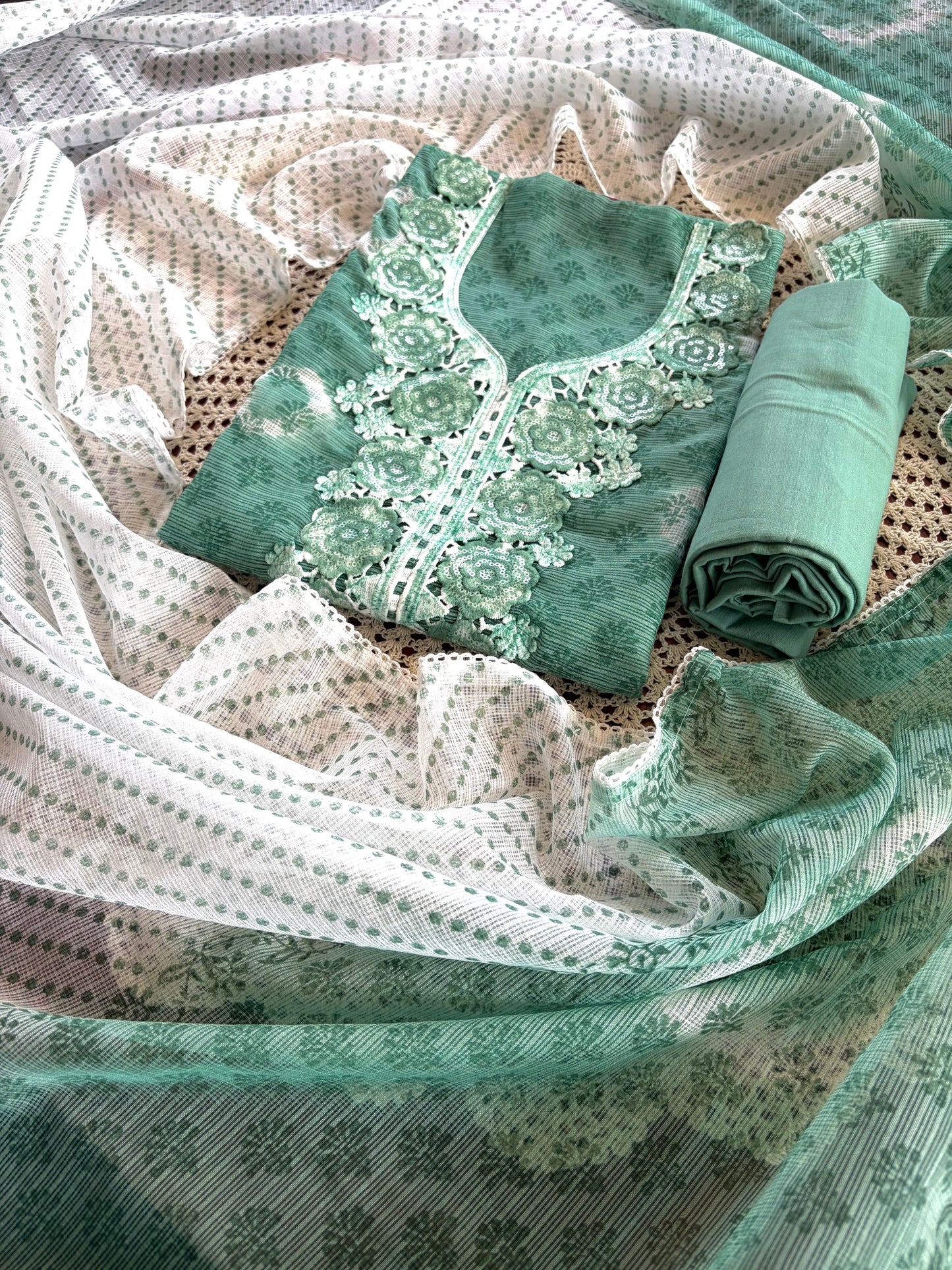 Elegant  Kota Doria Unstitched Salwar [GUE90]