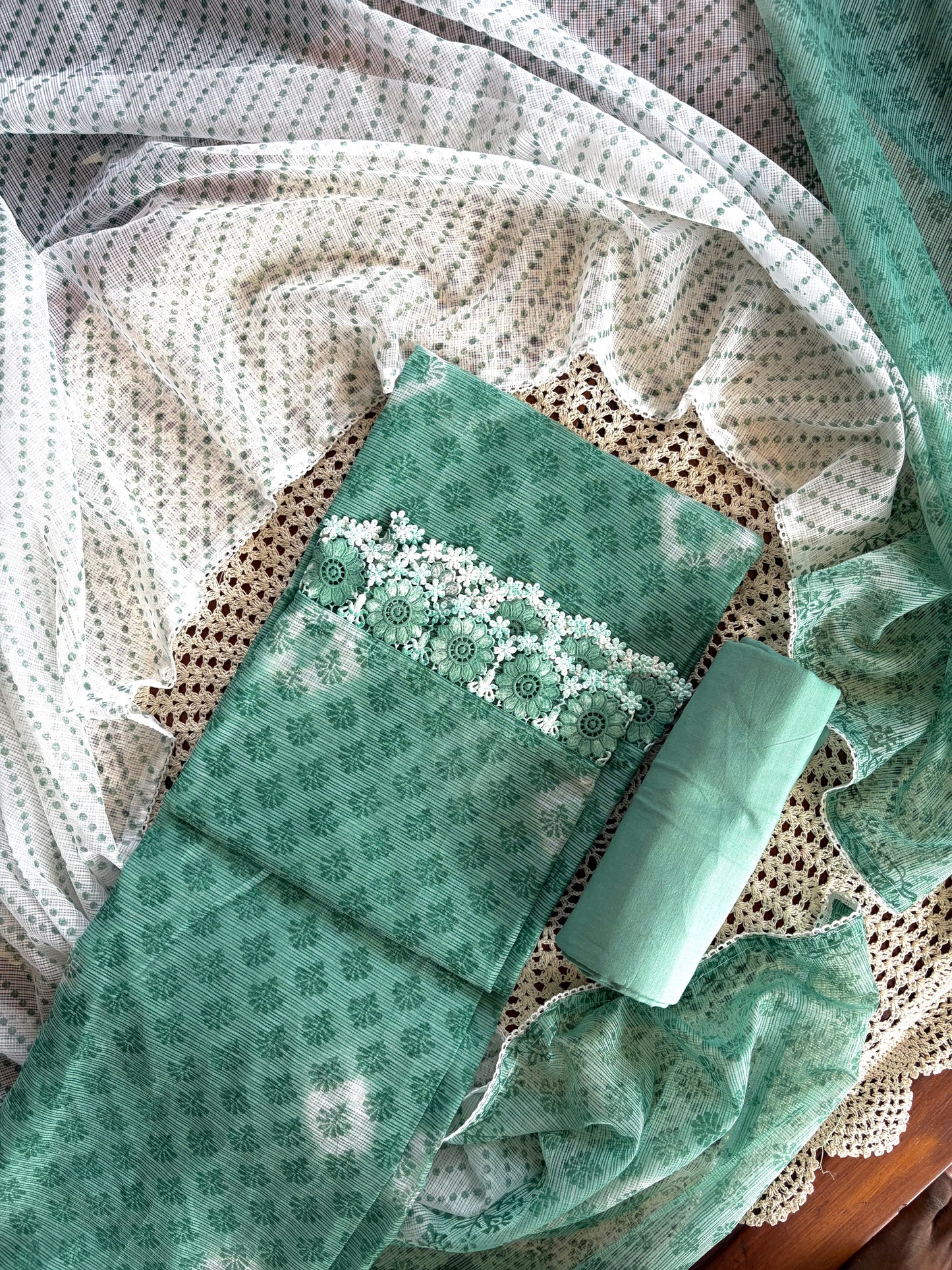 Elegant  Kota Doria Unstitched Salwar [GUE90]