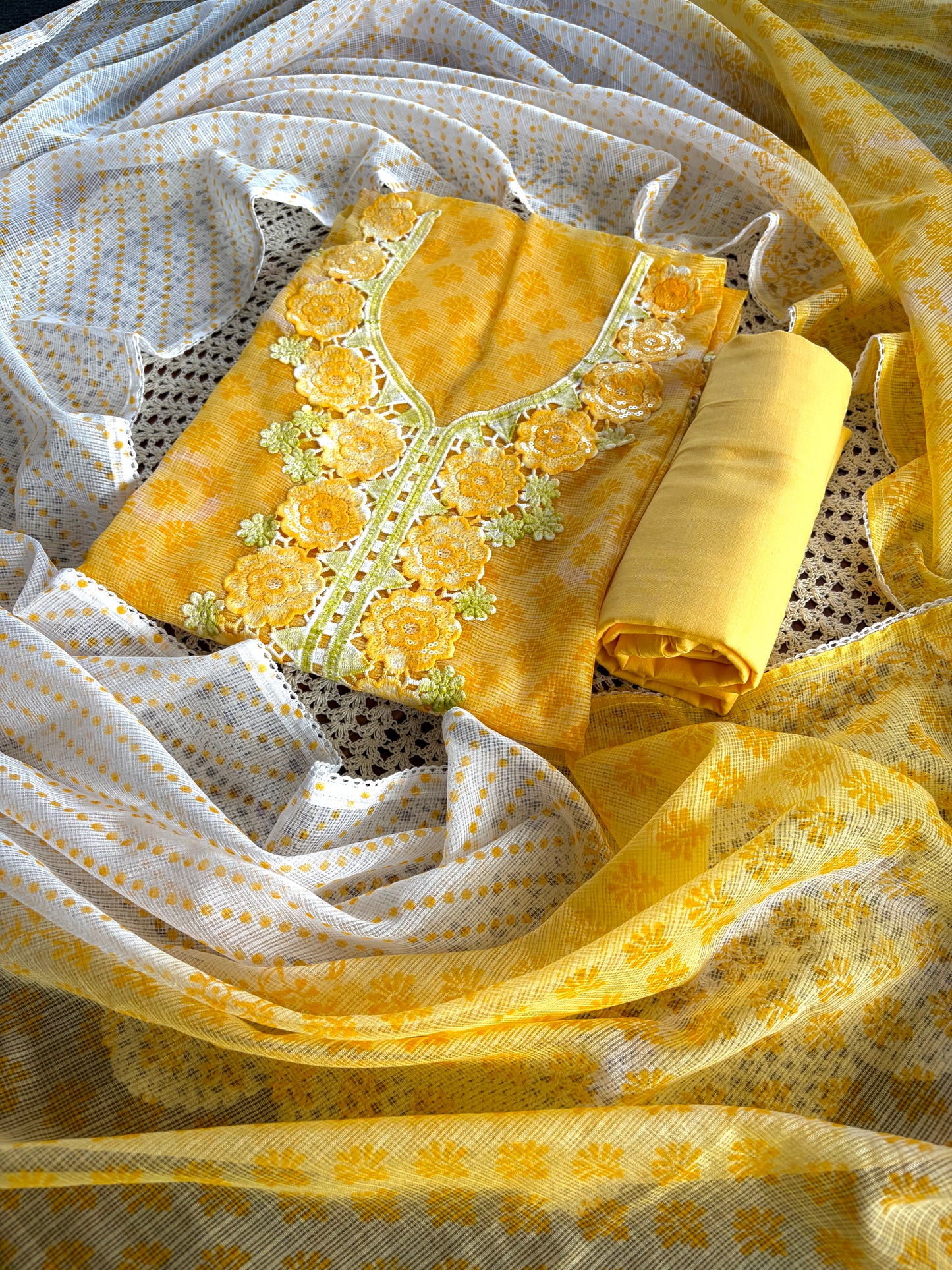 Elegant Kota Doria Unstitched Salwar [GUE88]