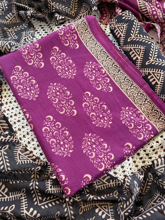 Elegant Printed Cotton Salwar Set - Daily Wear [GUE27]
