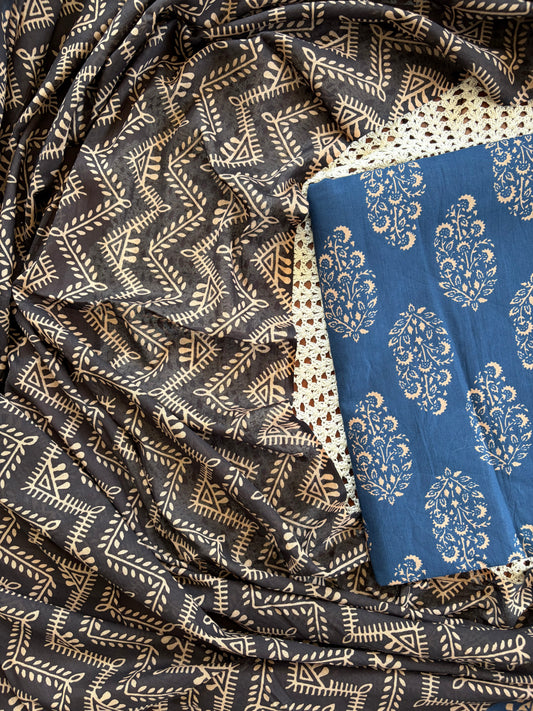 Elegant Printed Cotton Salwar Set - Daily Wear [GUE28]