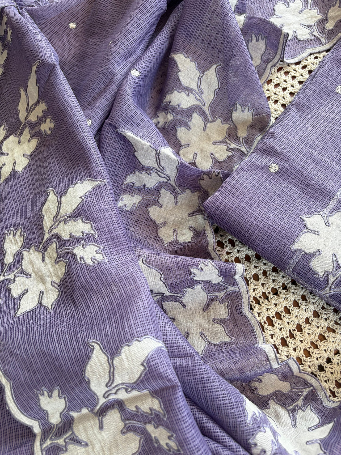 Floral Kota Doria Unstitched Salwar Set [GUE133]