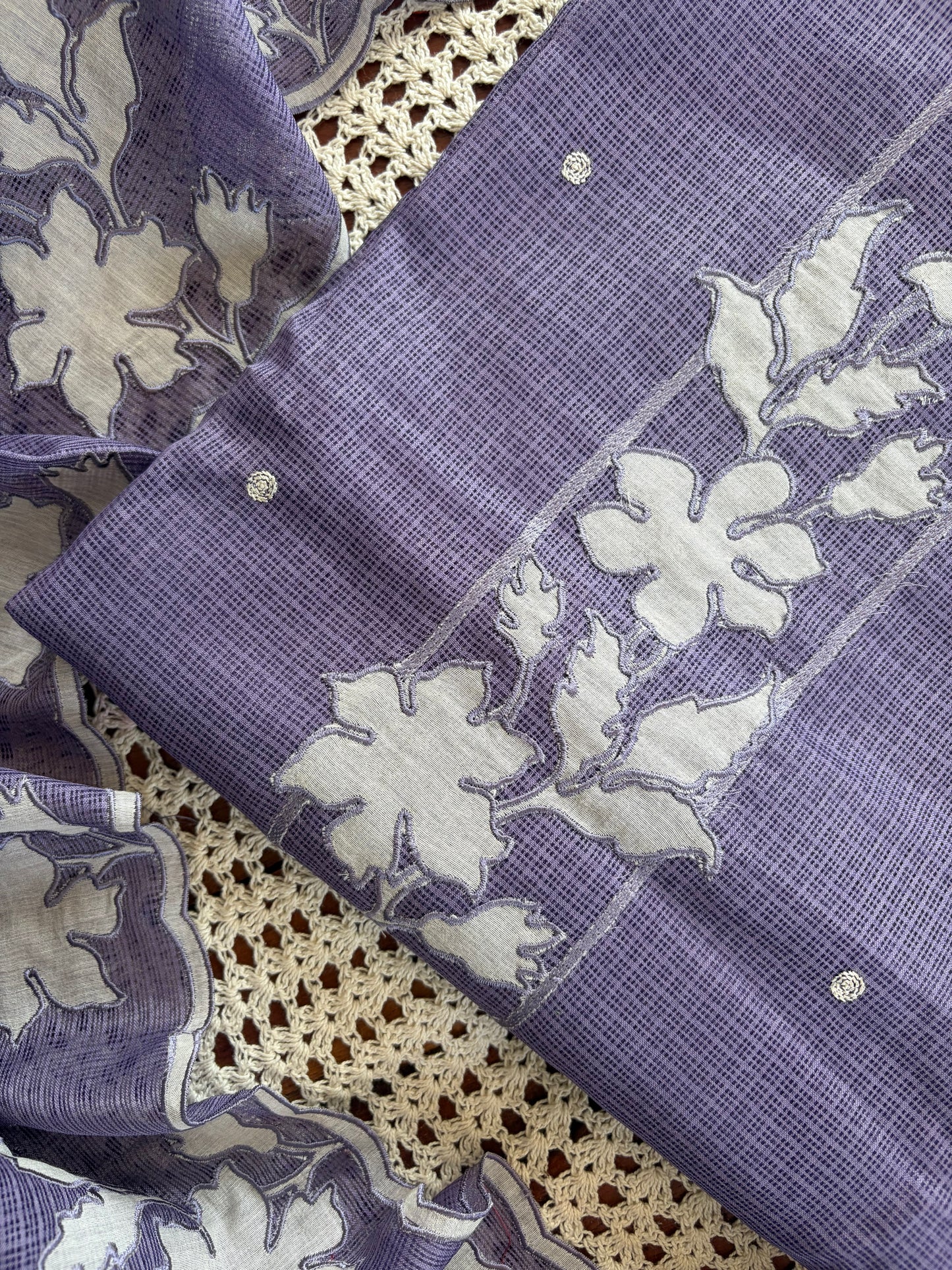Floral Kota Doria Unstitched Salwar Set [GUE133]
