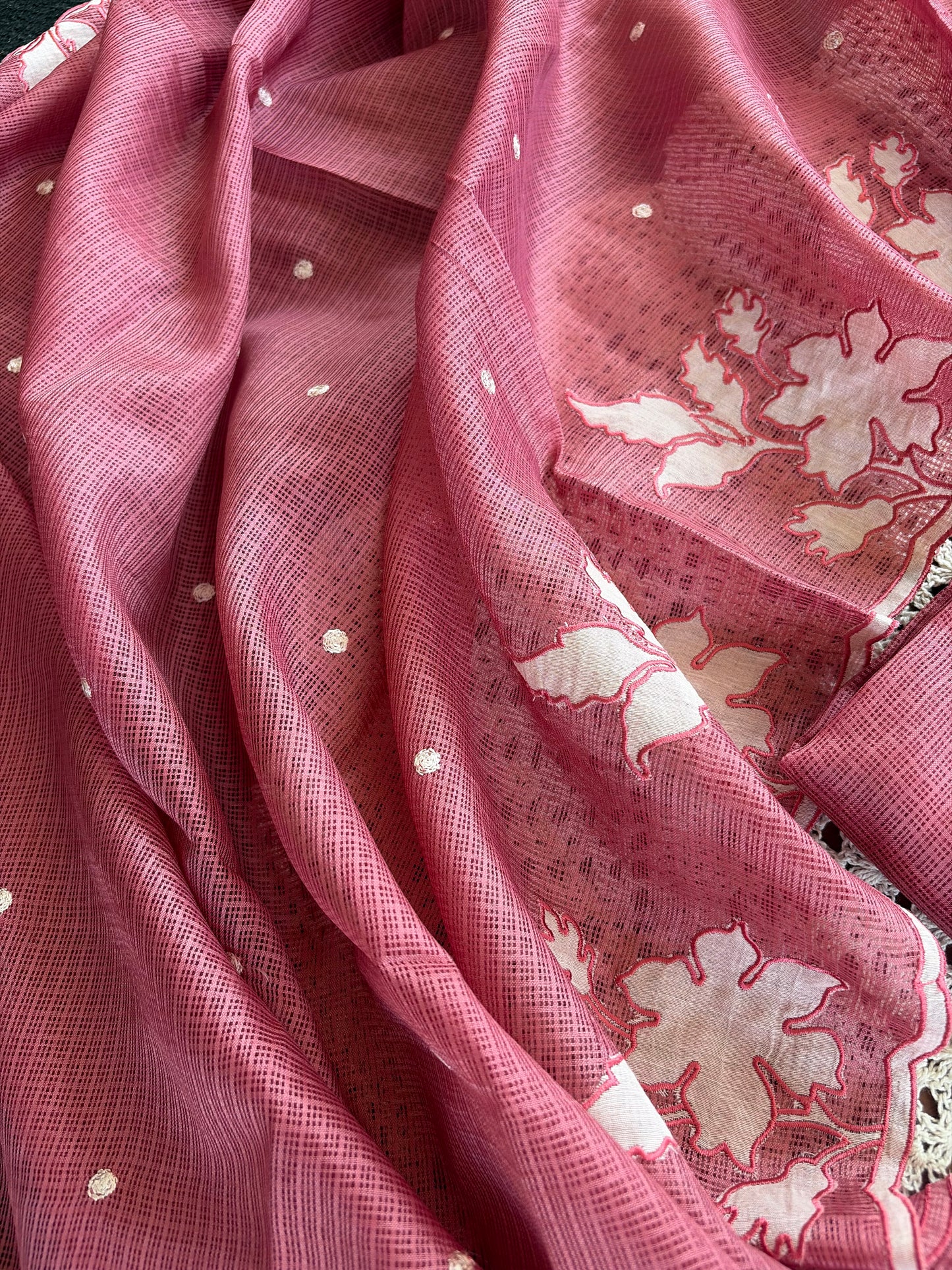 Floral Kota Doria Unstitched Salwar Set [GUE136]