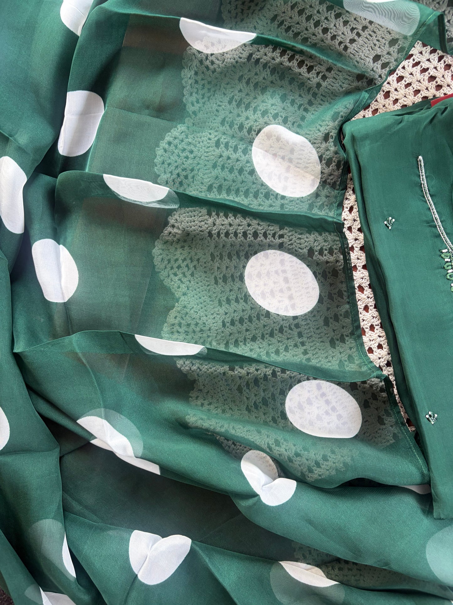 Premium Georgette Embroidered Unstitched Salwar Set [GUE108]