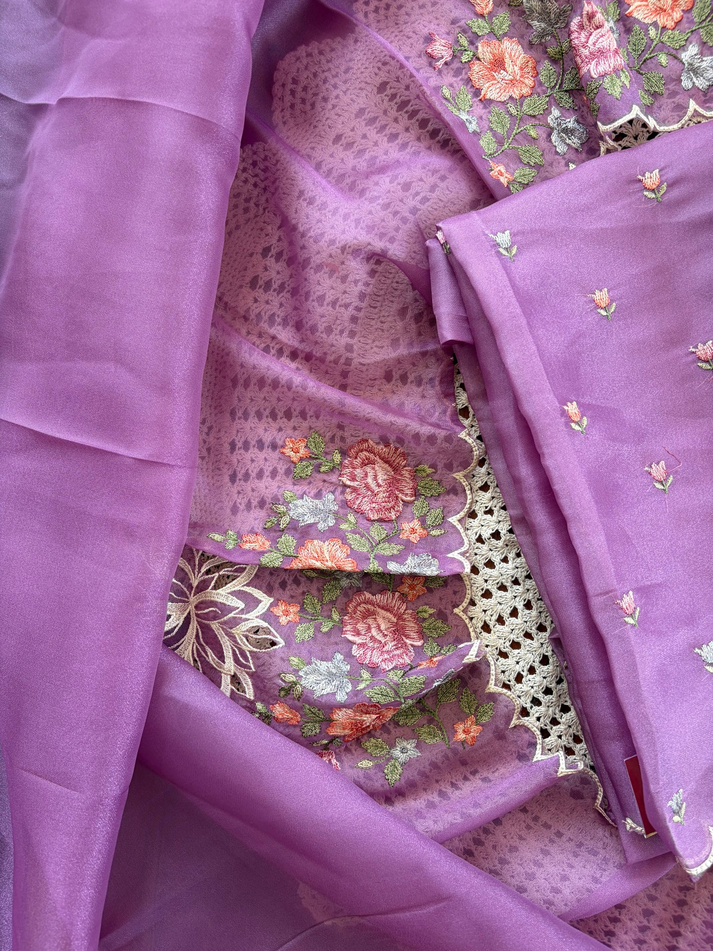 Floral Embroidered Organza Salwar Suit [GUD277]