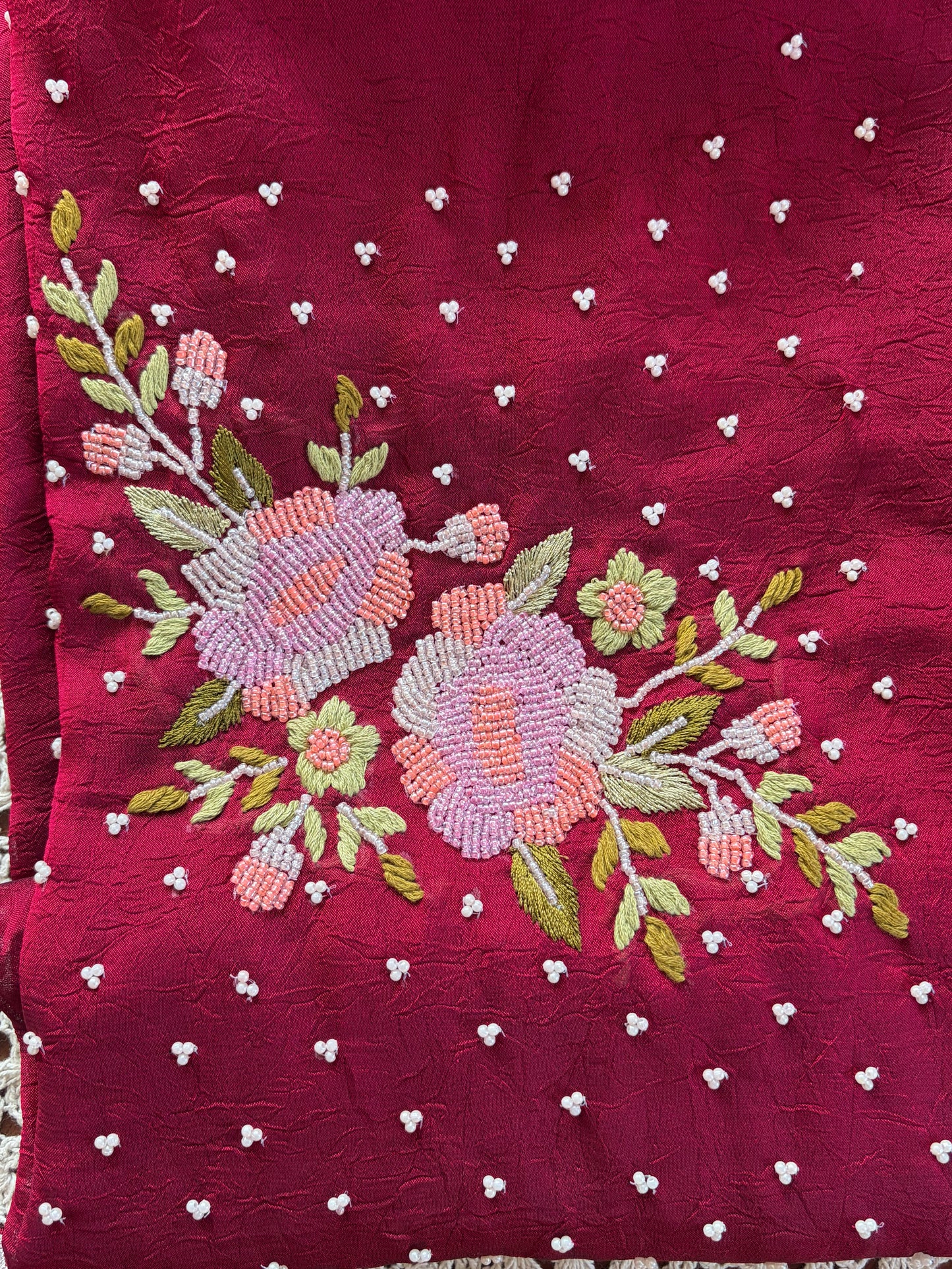 Elegant Tissue Silk Unstitched Salwar Set with  Embroidery [GUD336]