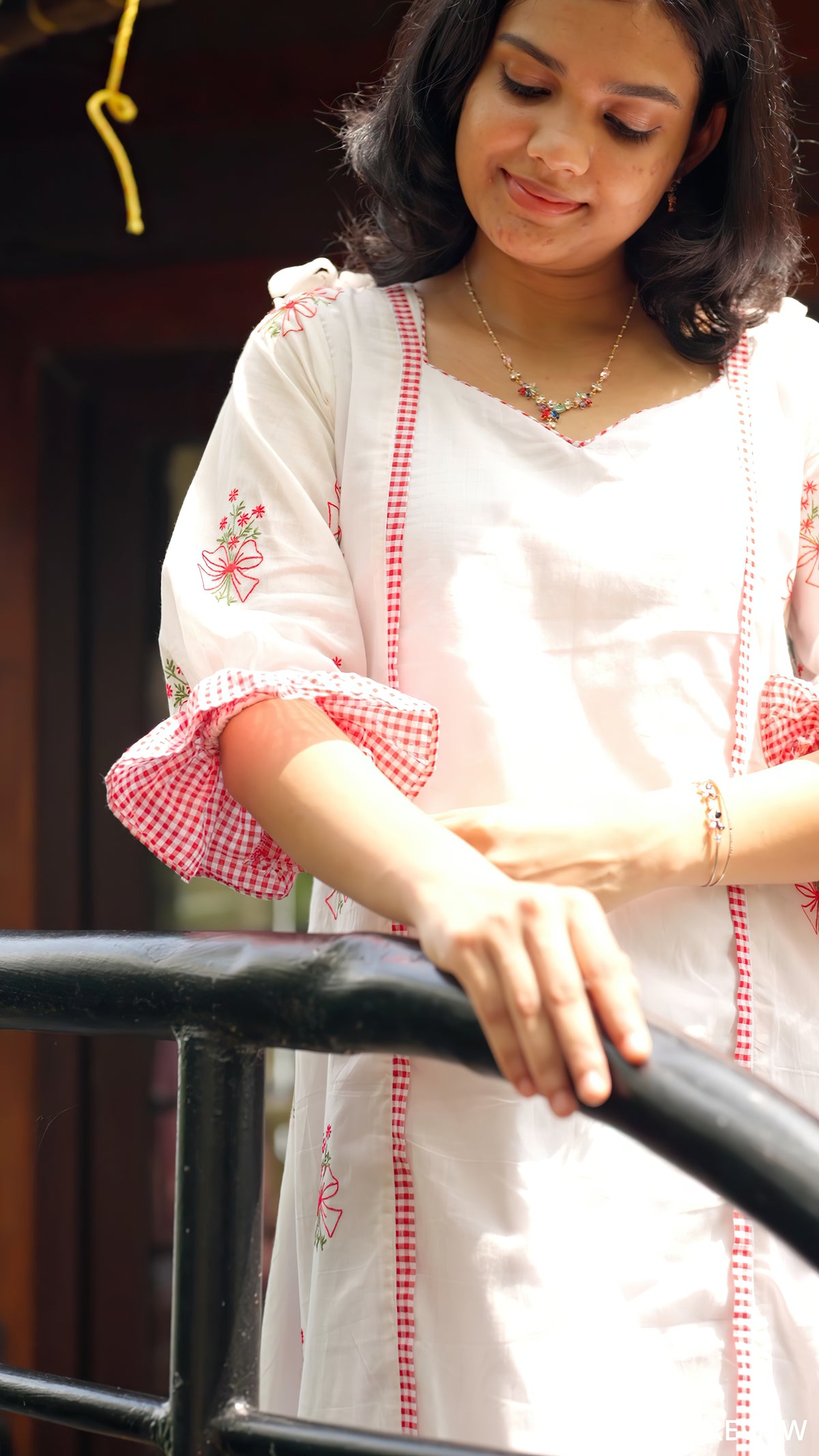 Christmas Special Embroidered Cotton Kurthi [AKW2]