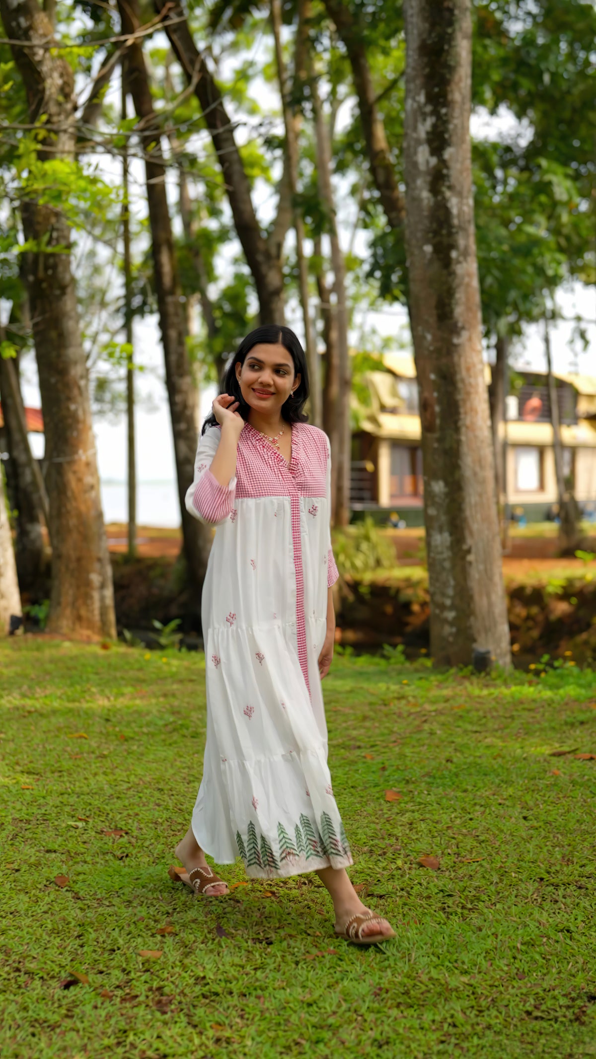 Christmas Special White Embroidered Kurthi  [AKW1]