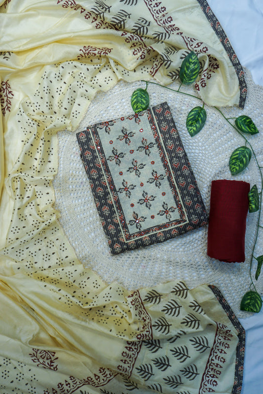 UNSTTCHED SALWAR SET AM91