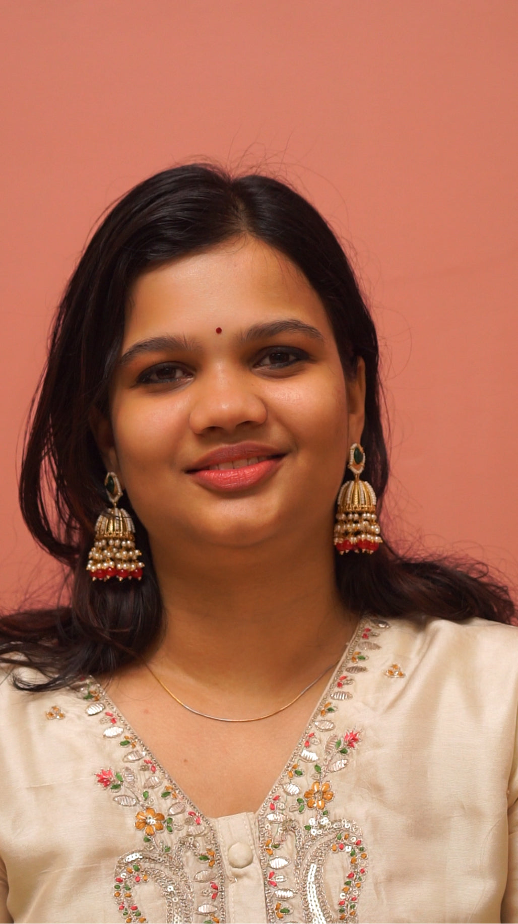 Emerald Green Pearl Jhumka Earrings [NS01]