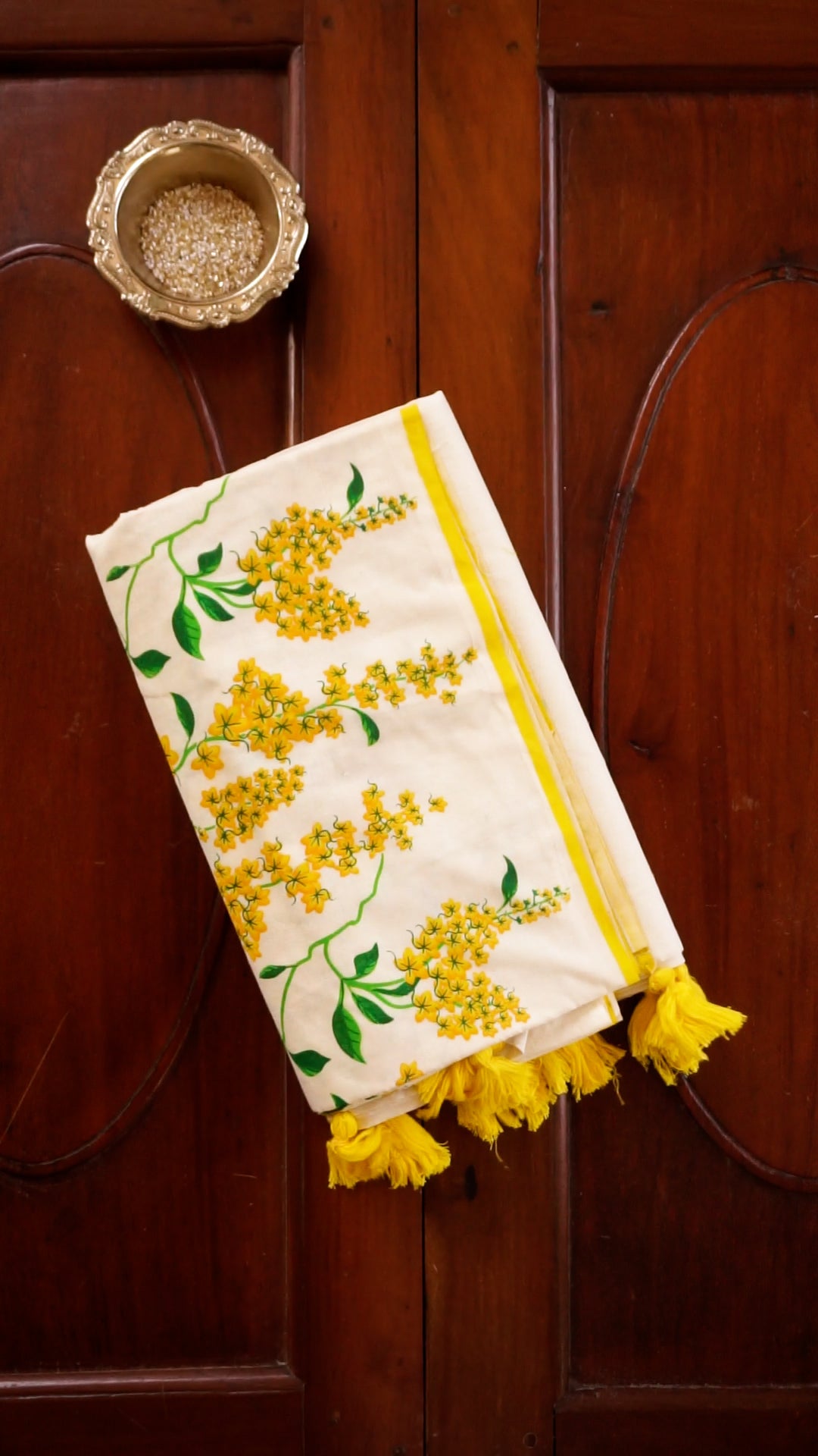 🌼 Vishu Special Konna Bloom Saree [FP01]