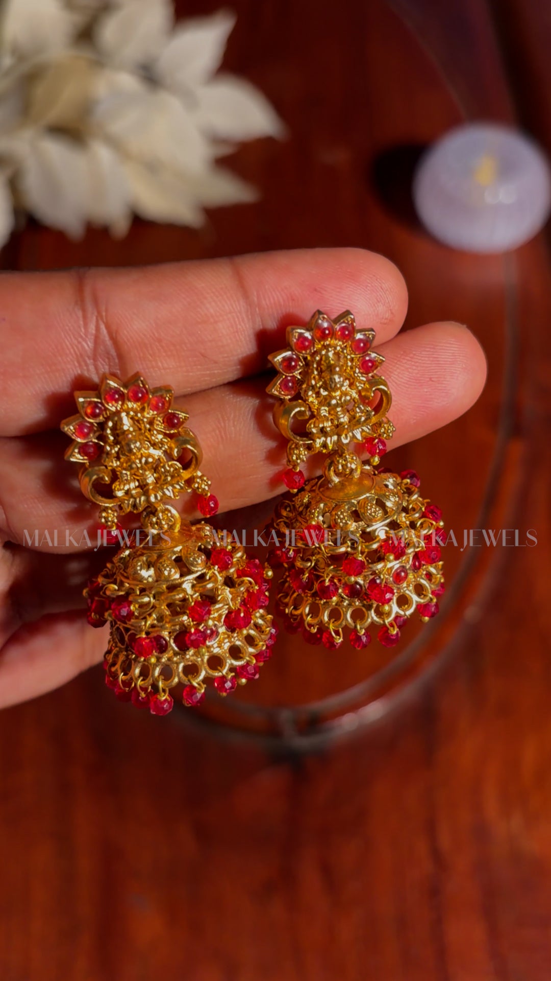 Elegant Temple Jhumka Earrings – Traditional Ethnic Jewellery [MK12]