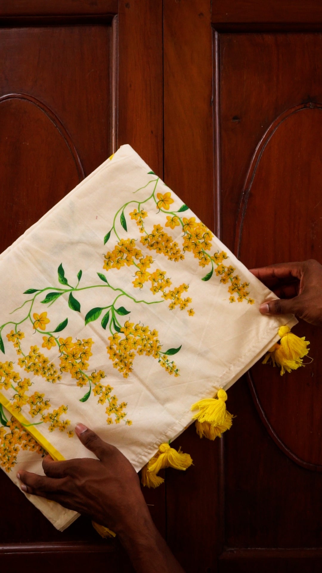 🌼 Vishu Special Konna Bloom Saree [FP01]