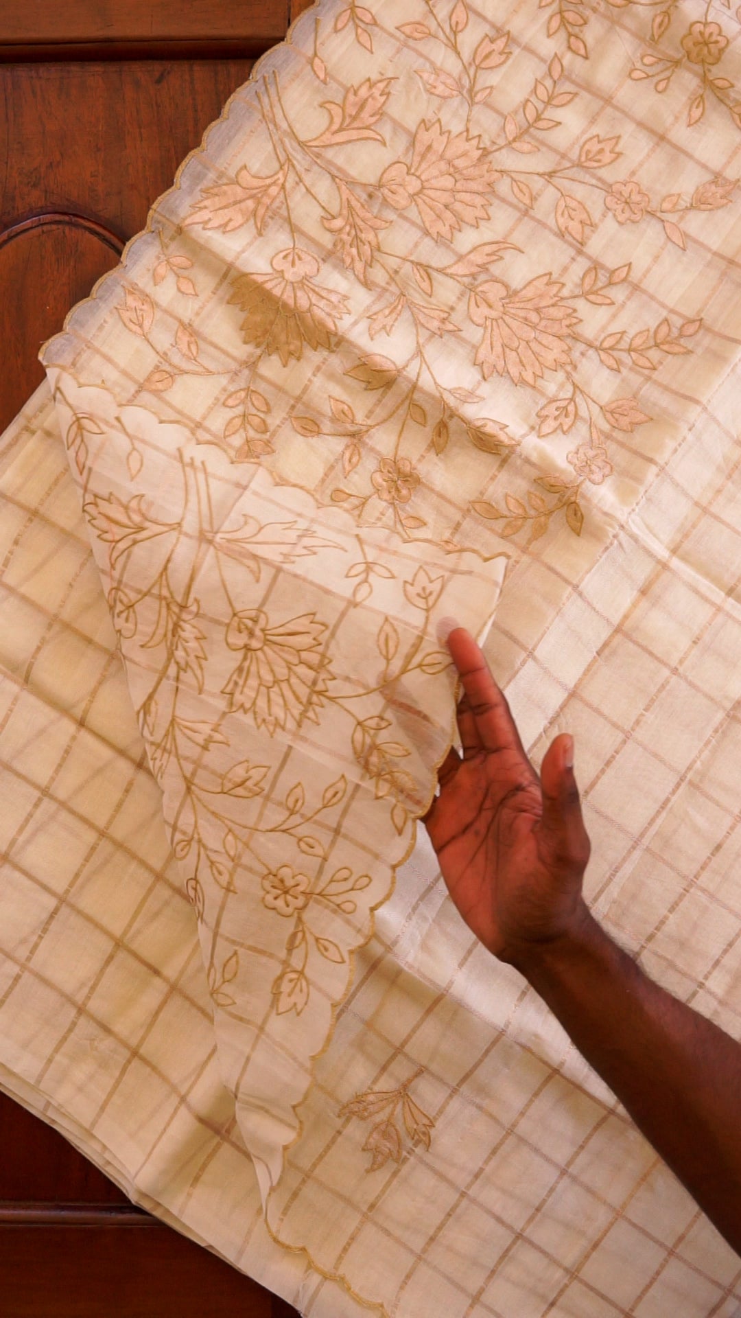 Elegant Floral Embroidered Saree [B07]