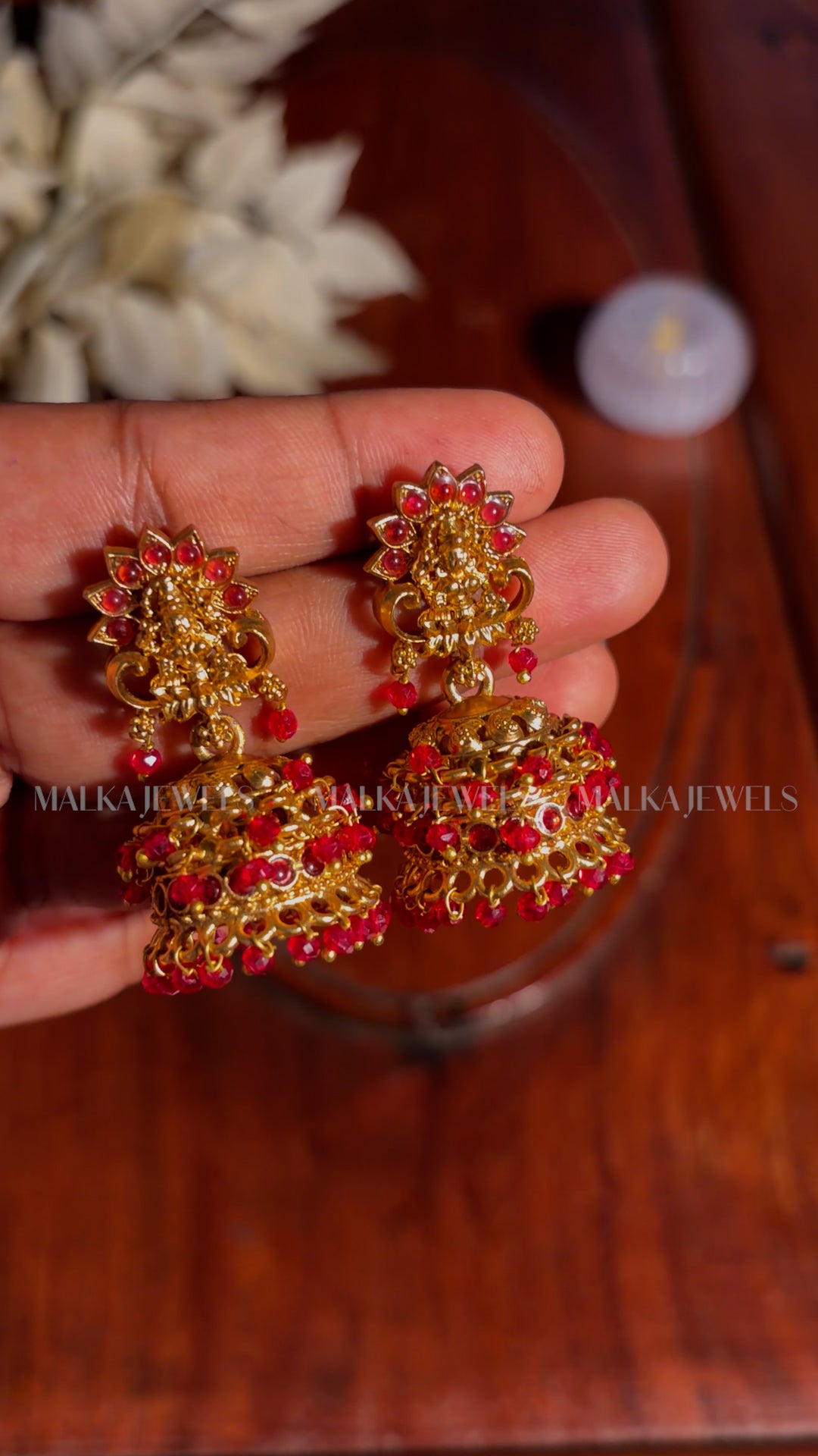 Elegant Temple Jhumka Earrings – Traditional Ethnic Jewellery [MK12]