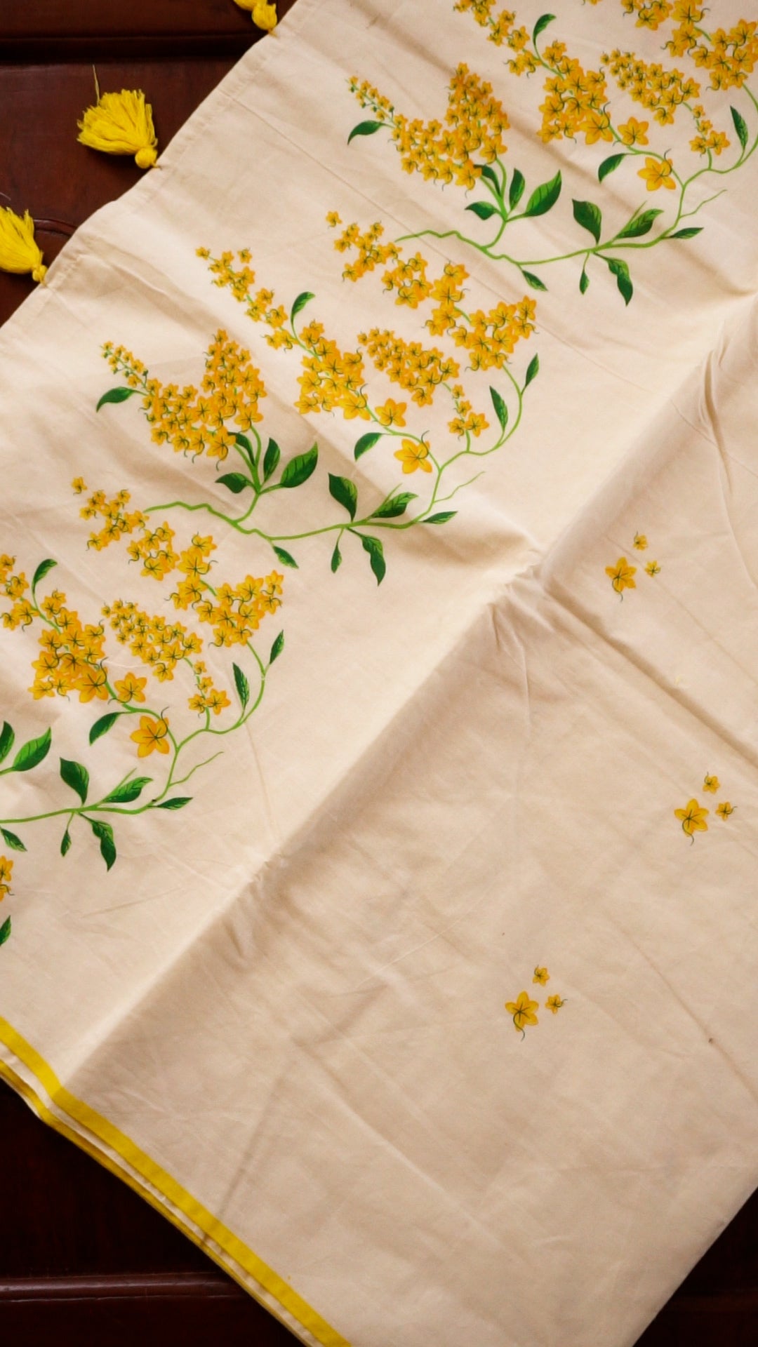 🌼 Vishu Special Konna Bloom Saree [FP01]