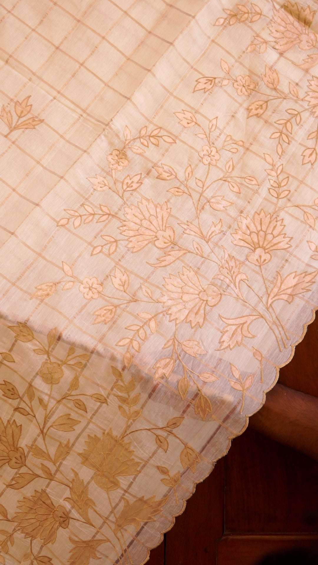 Elegant Floral Embroidered Saree [B07]