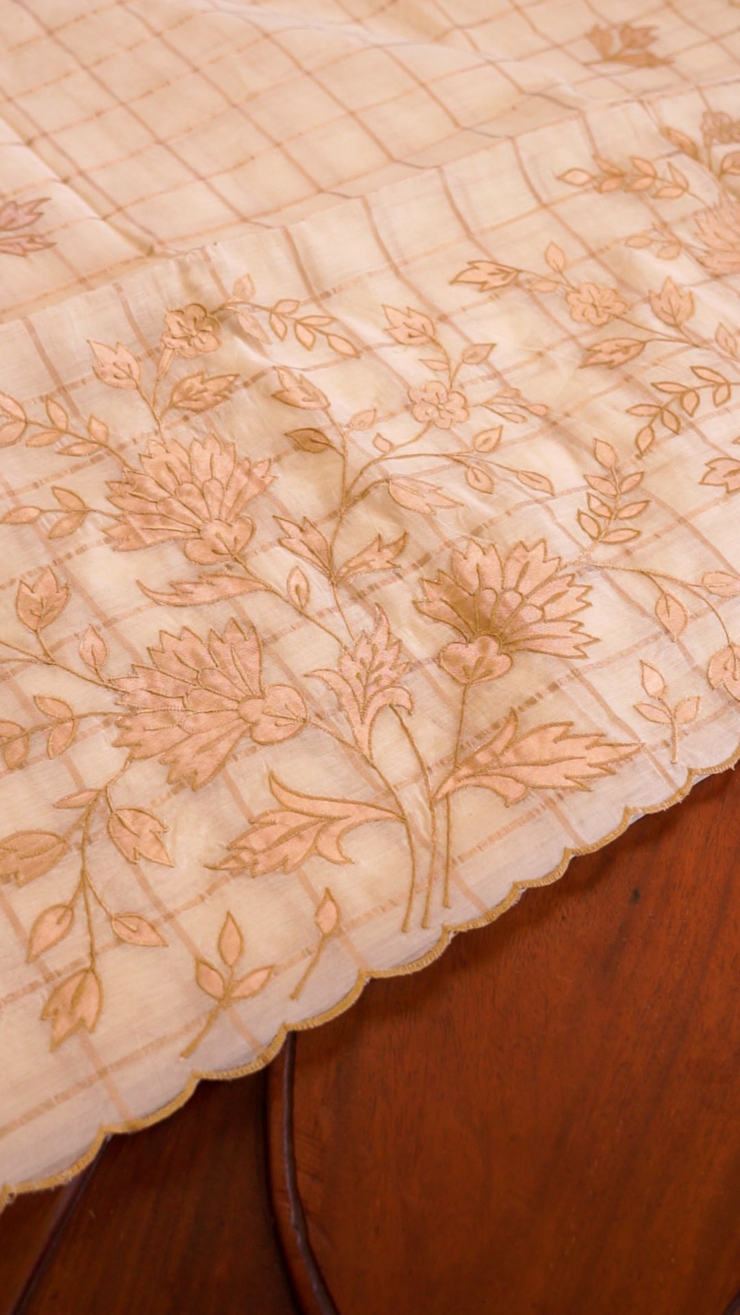 Elegant Floral Embroidered Saree [B07]