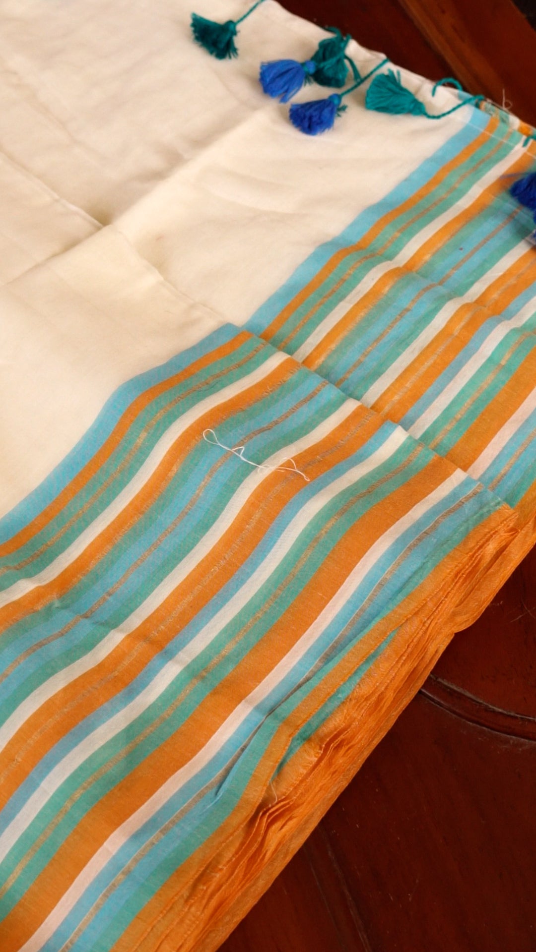 Traditional Kerala Mul Cotton Saree with Classic Kasavu Border